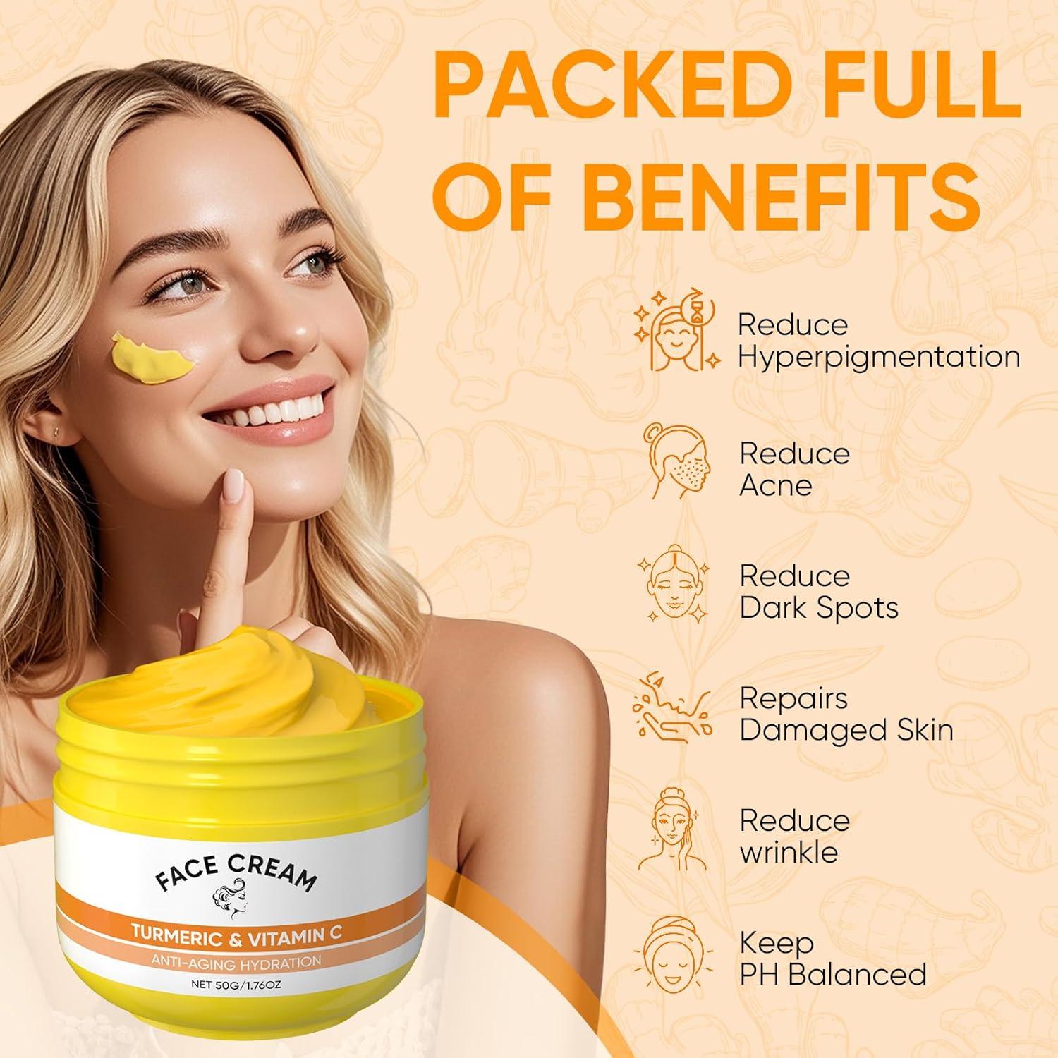 Juego de Cuidado Facial de Cúrcuma Femani - Jabón, Crema y Limpiador