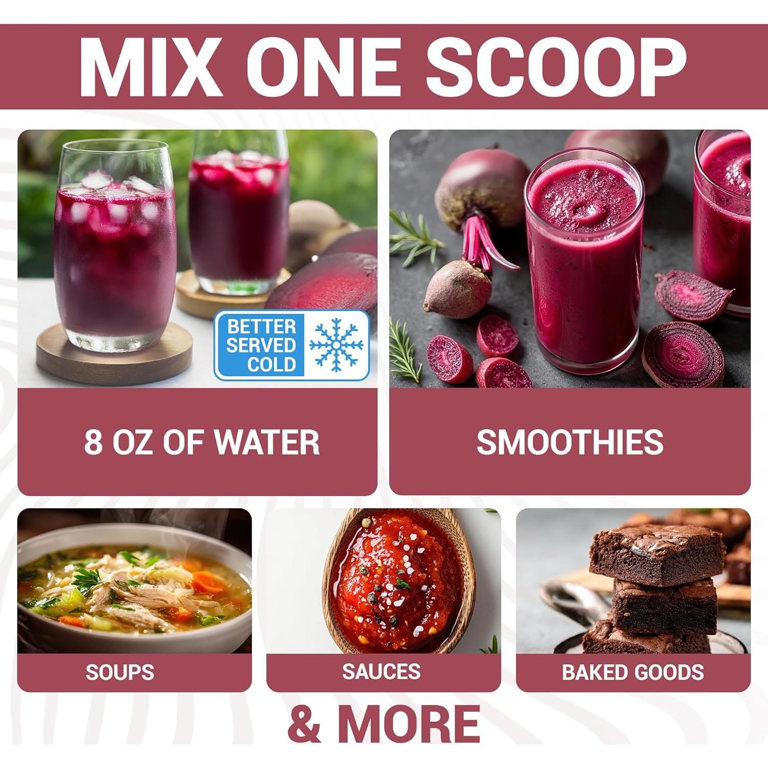 Polvo de Remolacha Orgánica Dr. Berg - 30 Porciones 45g