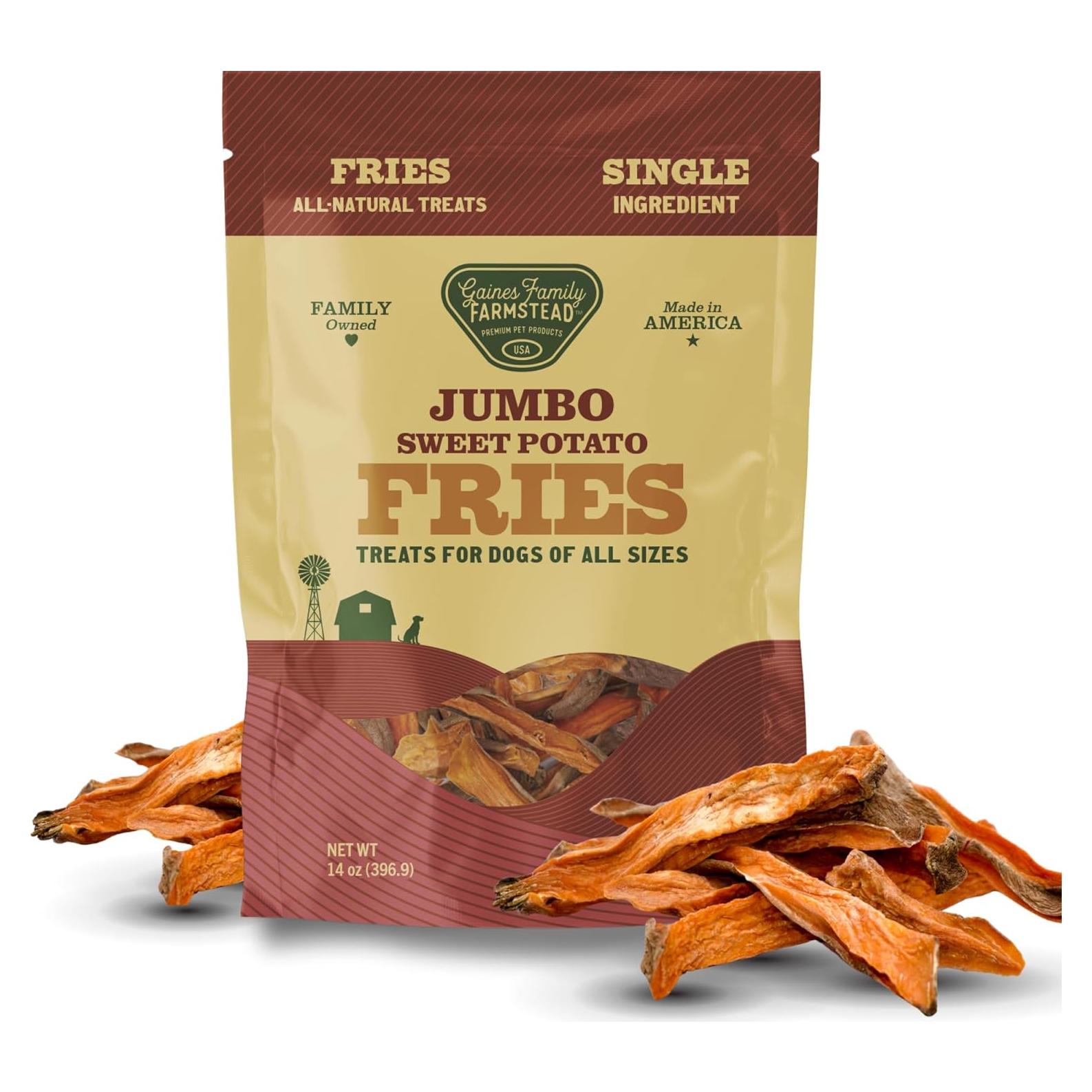 Golosinas para Perros Gaines Family Farmstead 396 g - Papas Fritas de Batata Sin Granos