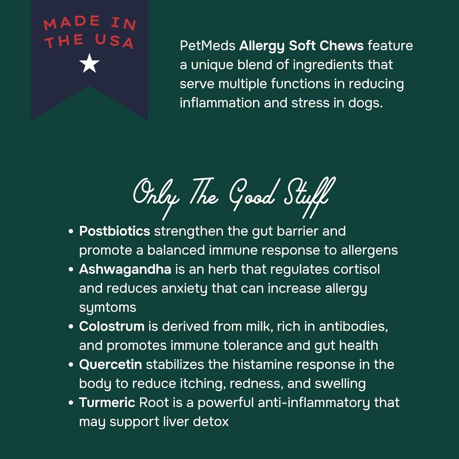 Suplemento para Alergias PetMeds - Masticables 60 Unidades