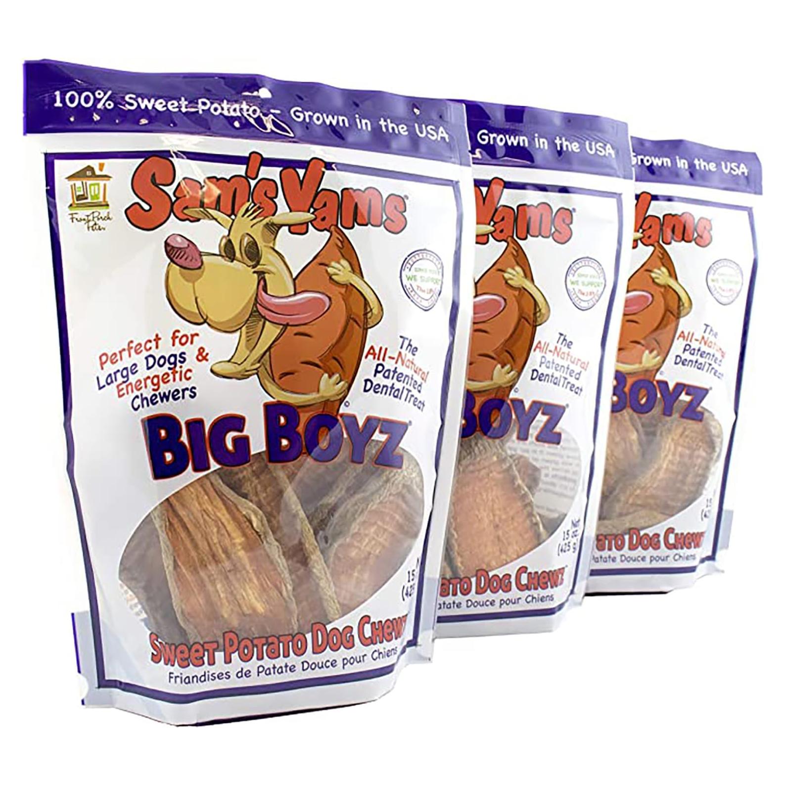 Golosinas de Batata para Perros Grandes Sam's Yams 425g