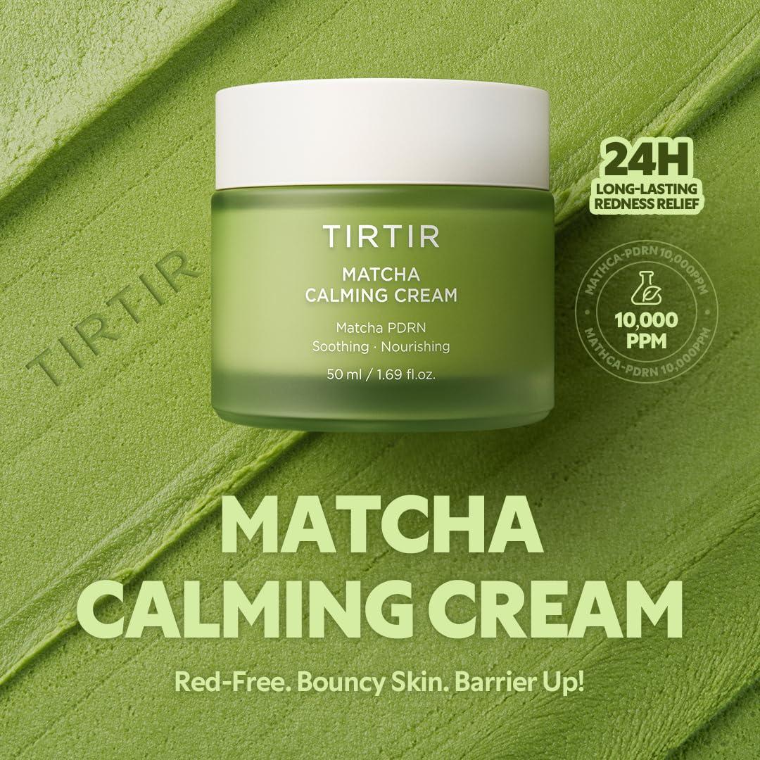 Crema Calmante de Matcha TIRTIR 50ml Hidratante 24H Piel Sensible