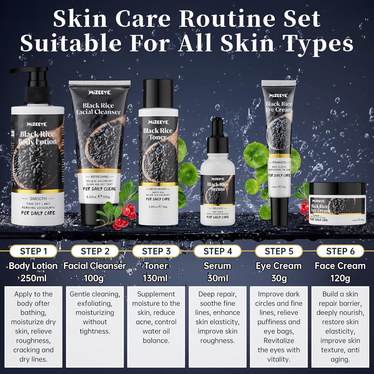 Conjunto de Cuidado de la Piel MIZEEYE 6 PZS Antienvejecimiento