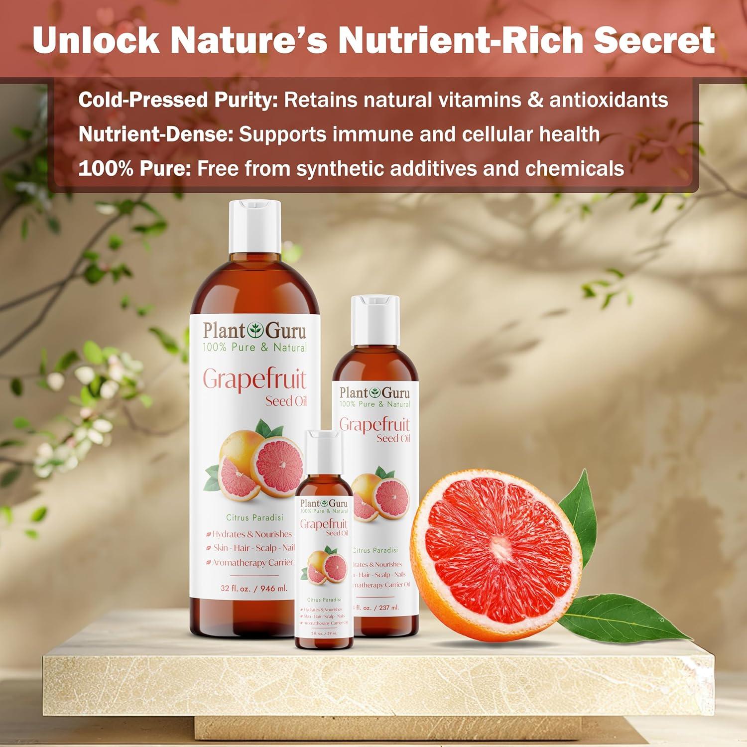 Aceite de Semilla de Pomelo 236 ml Prensado en Frío 100% Puro