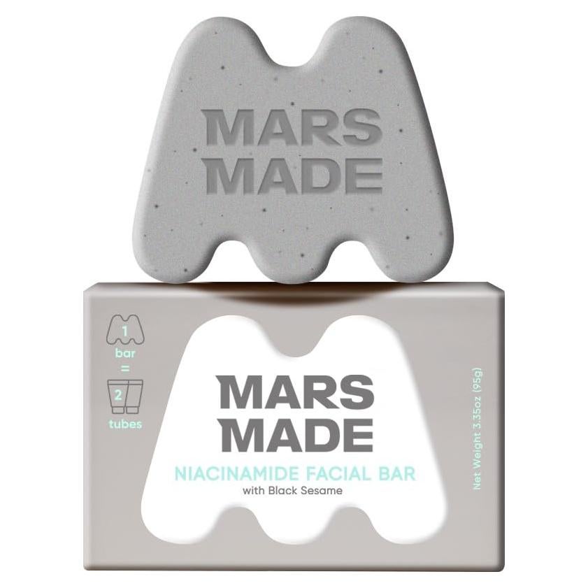 Jabón Facial de Niacinamida MARSMADE con Sésamo Negro 95g