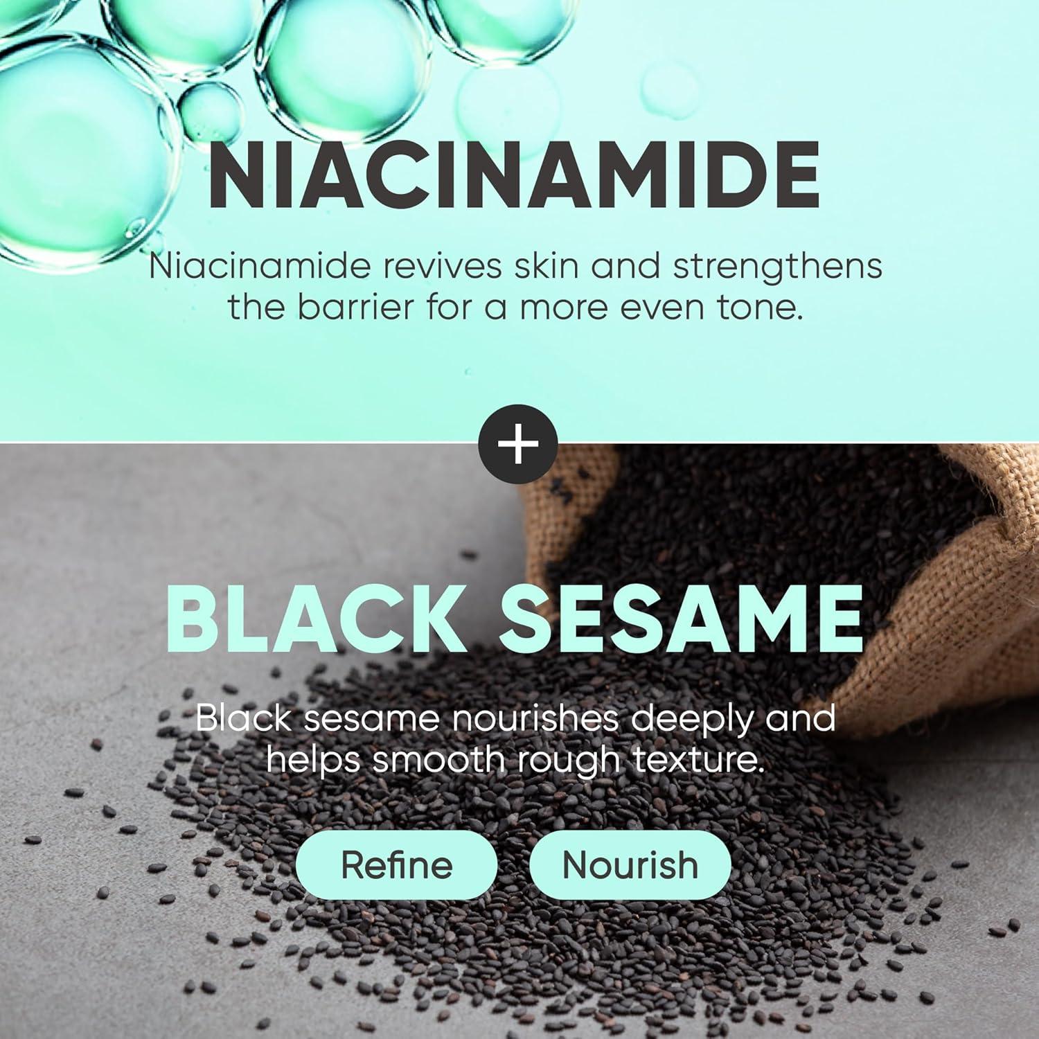 Jabón Facial de Niacinamida MARSMADE con Sésamo Negro 95g