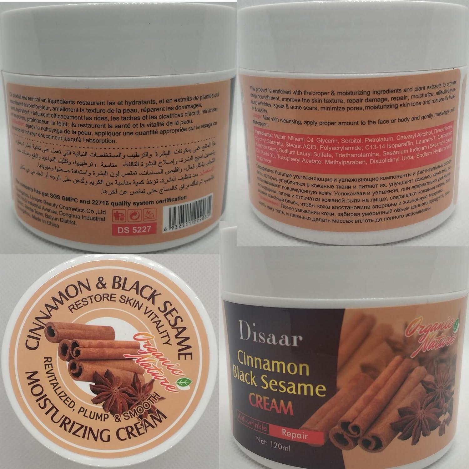 Crema Hidratante Disaaar Beauty 120ml - Canela y Sésamo Negro