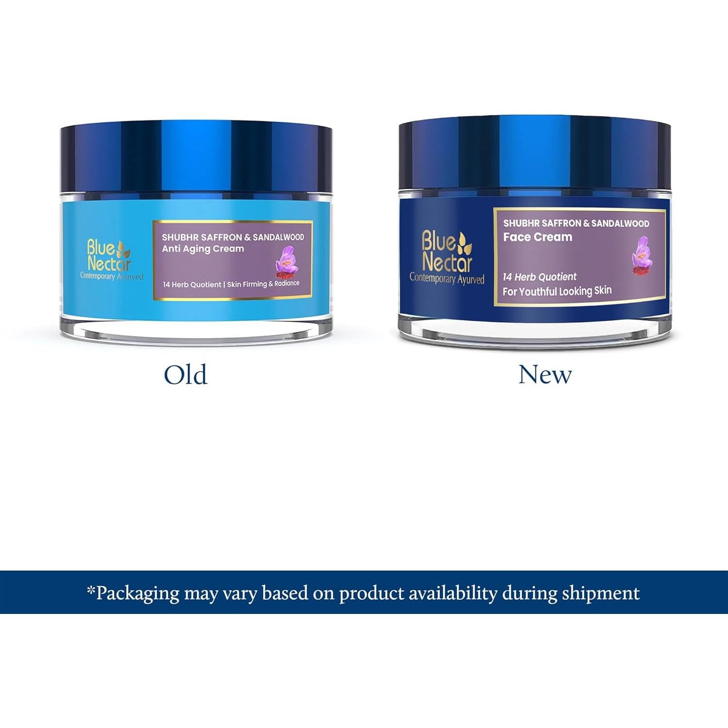 Crema Facial Ayurvédica Blue Nectar con Azafrán 50g