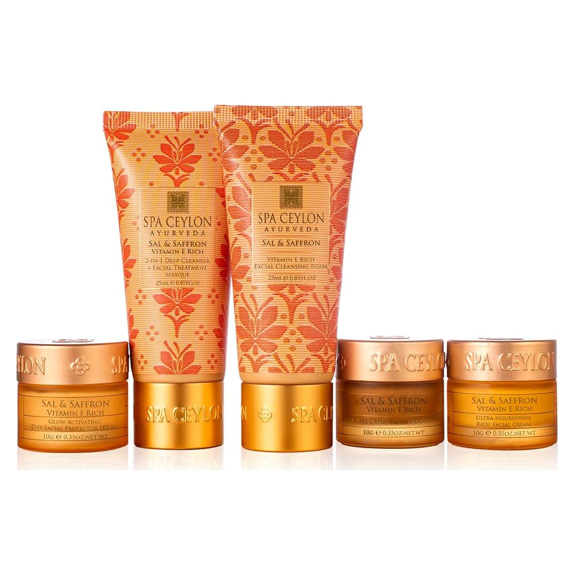 Set de Cuidado Facial Spa Ceylon con Sal y Azafrán 250g