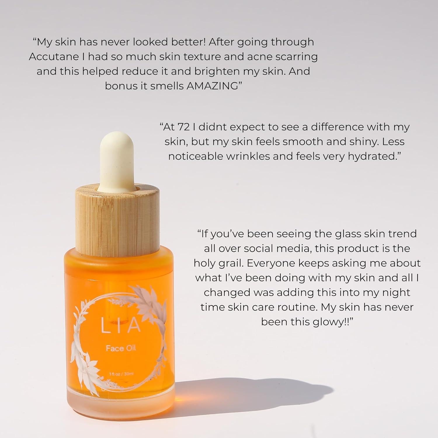 Aceite Facial Hidratante Lia Organics 90ml - Rosa y Azafrán