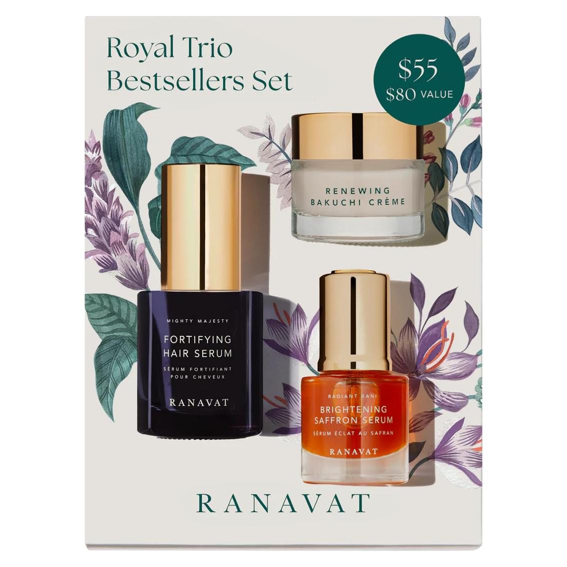 Kit de Viaje RANAVAT Royal Trio - Suero Aclarador, Crema y Suero Capilar