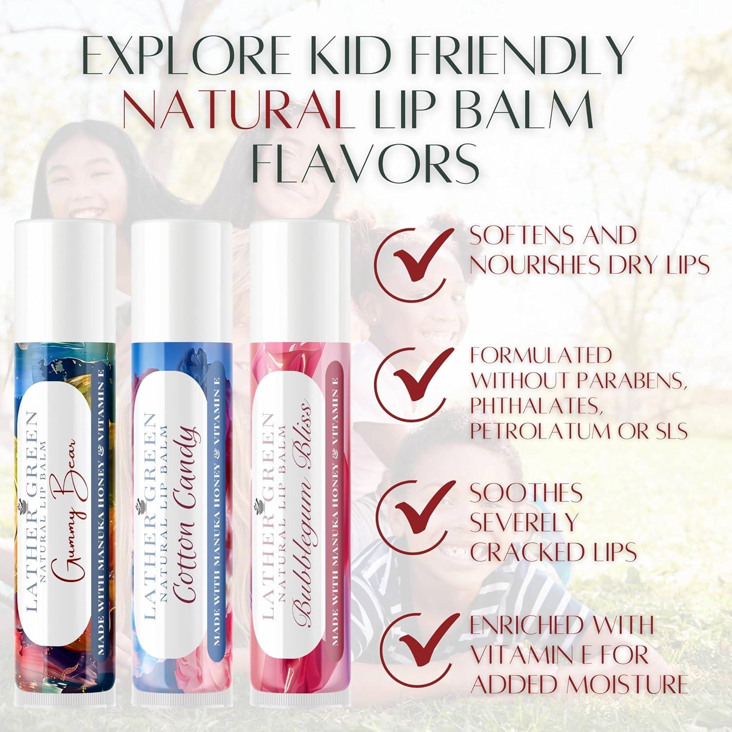 Bálsamo Labial Natural Lather Green Mango y Anacardo 3 Unidades