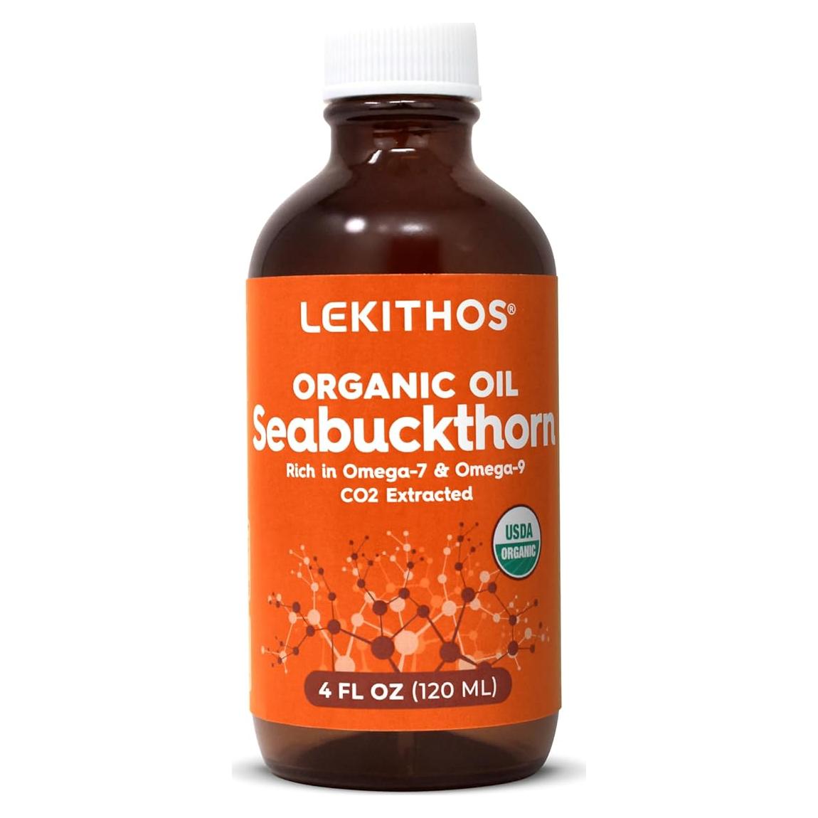 Aceite de espino amarillo orgánico Lekithos 113.4 ml Omega-7