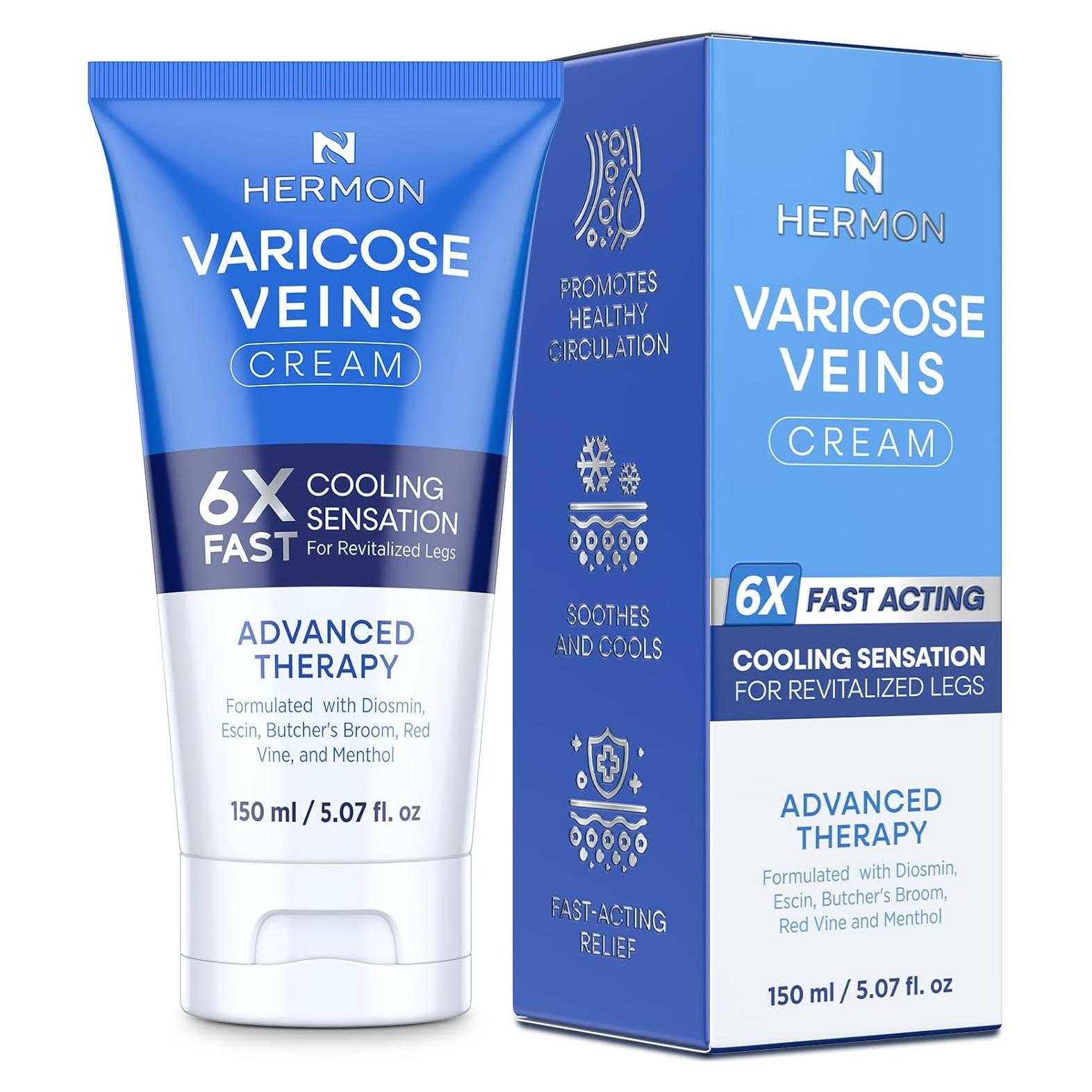 Crema para Venas Varicosas Hermon 150 ml - Fórmula Natural