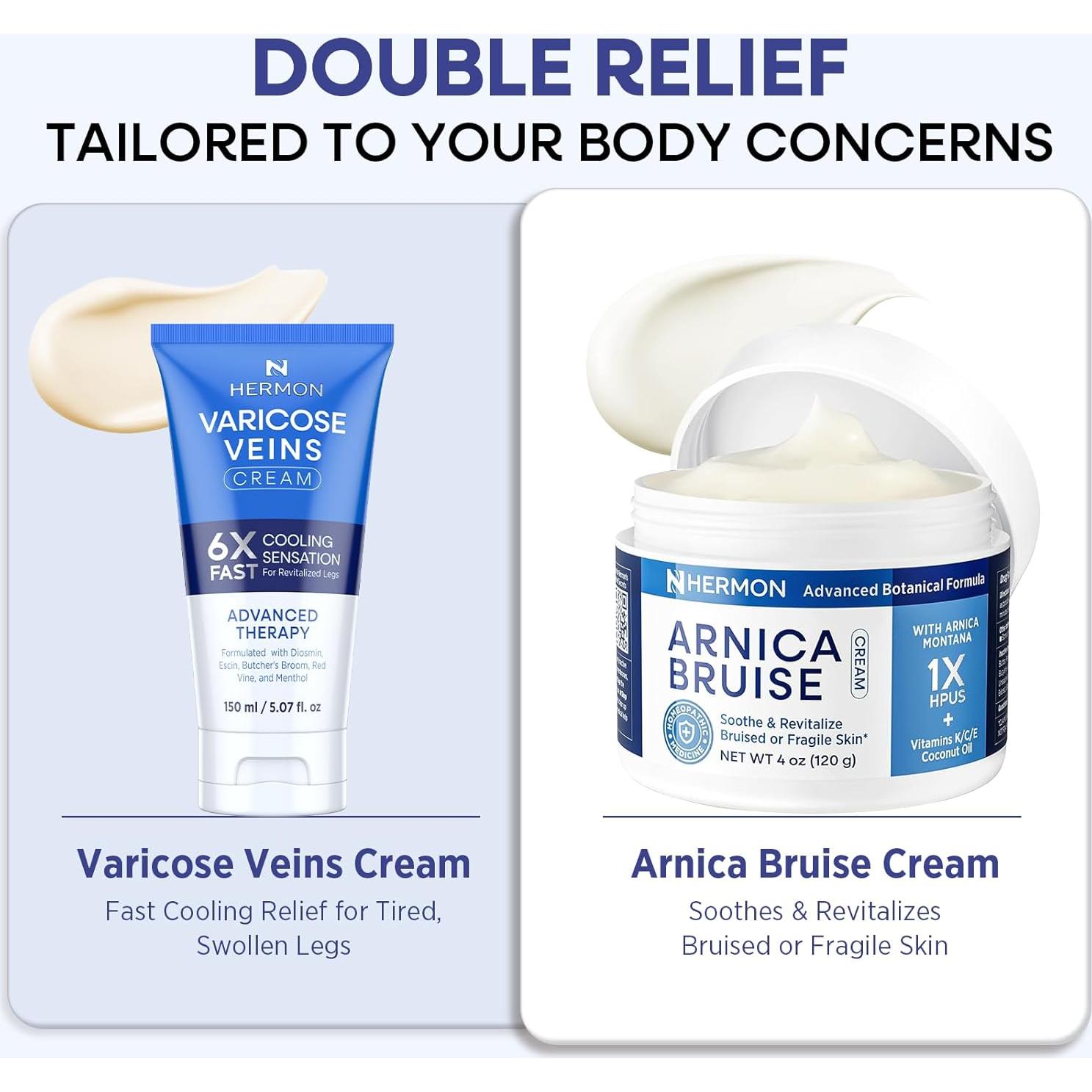 Crema para Venas Varicosas Hermon 150 ml - Fórmula Natural