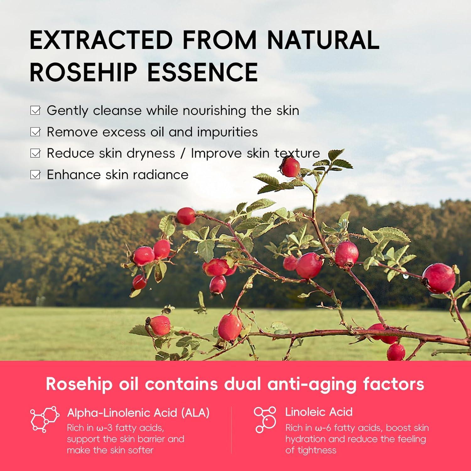 Conjunto de Cuidado de la Piel BeauBase Rosa Mosqueta 5 Piezas