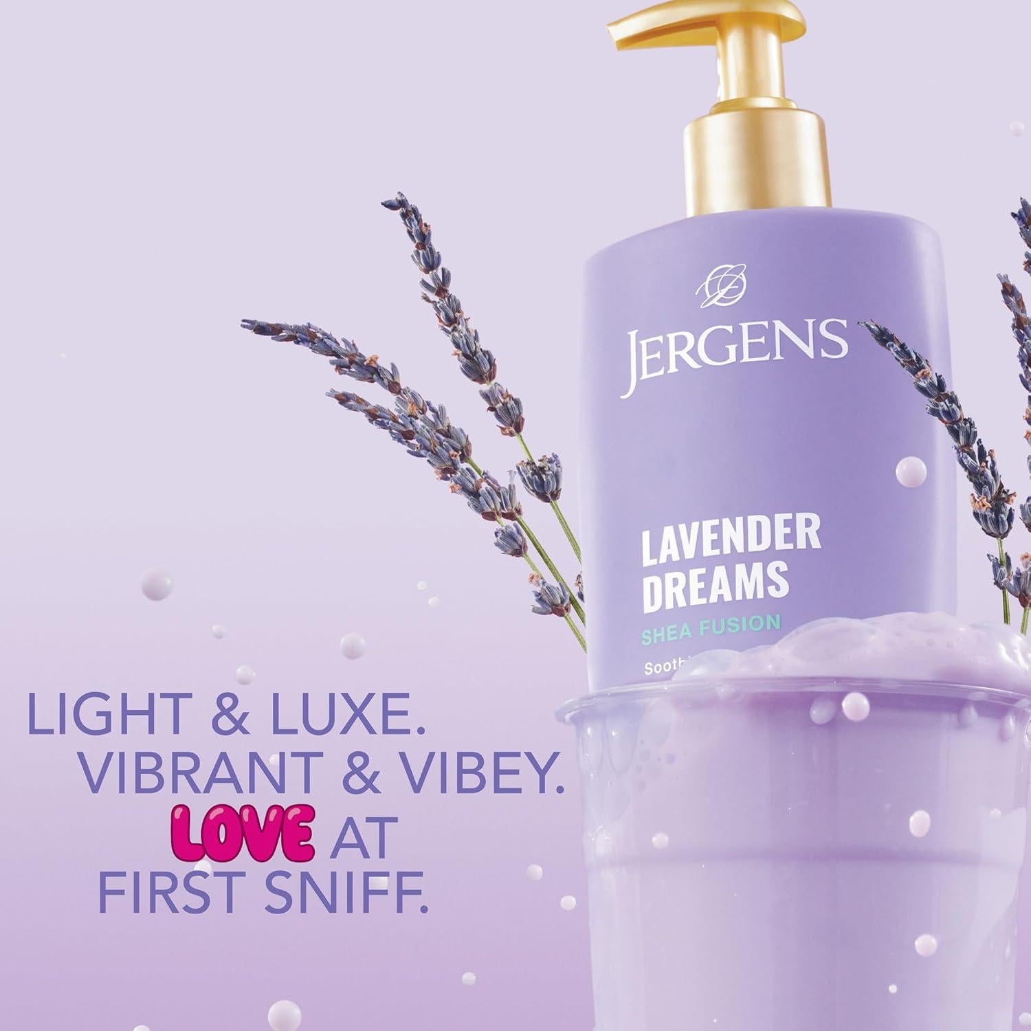 Loción Corporal Jergens Shea Fusion Lavanda 414 ml Hidratante