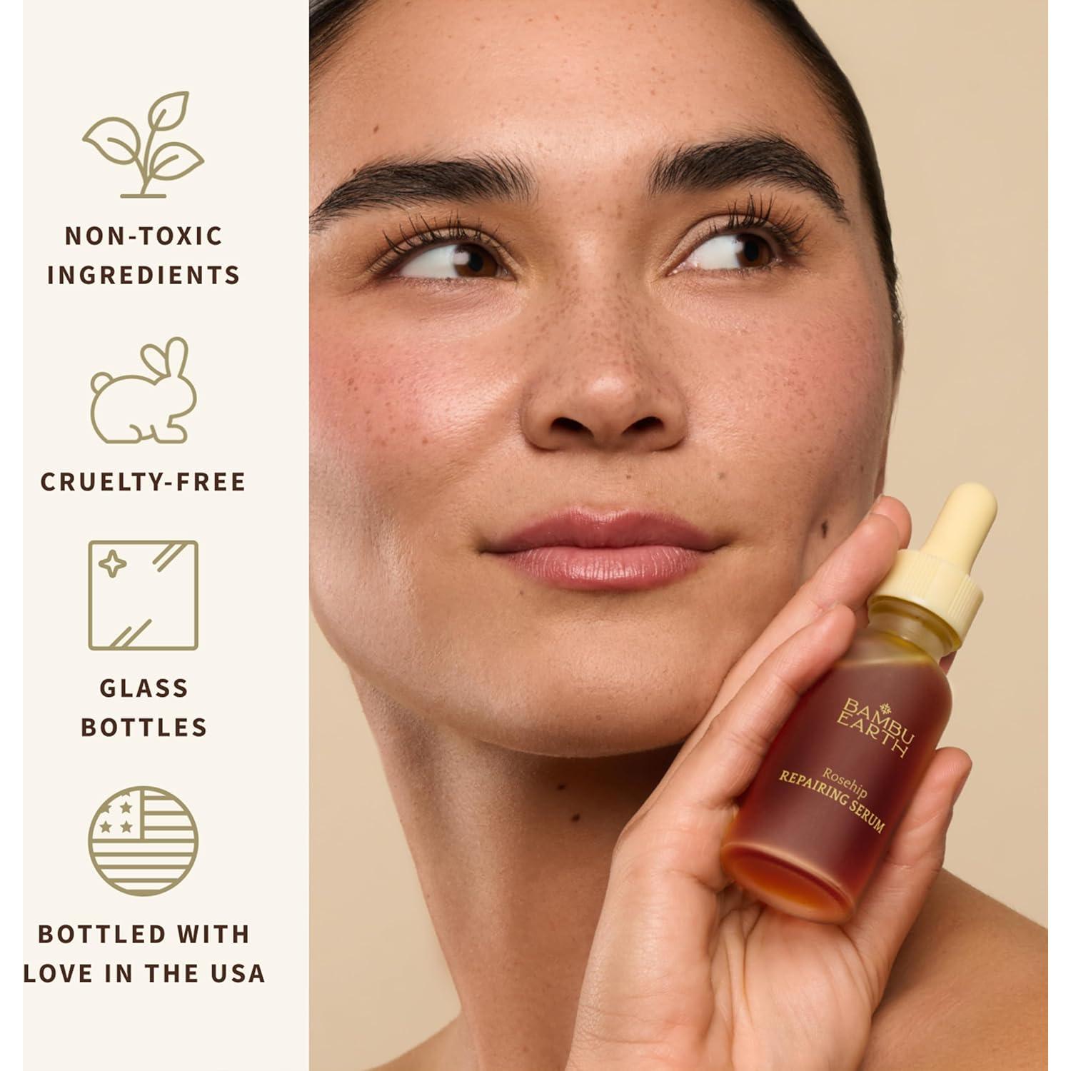 Suero Reparador Rosa Mosqueta Bambu Earth 29.57 ml - Hidratante Facial