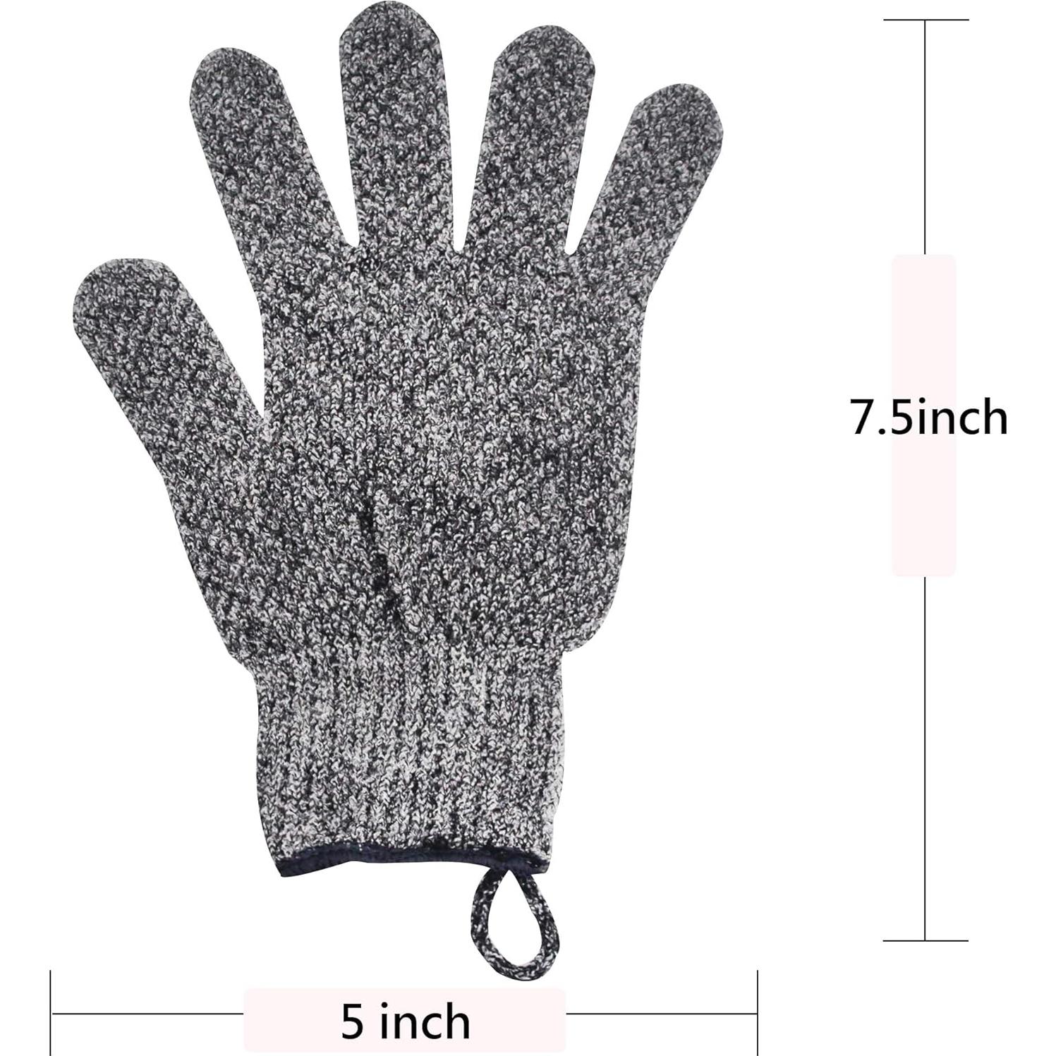 Guantes Exfoliantes MEIYANTE de Carbón de Bambú - 1 Par