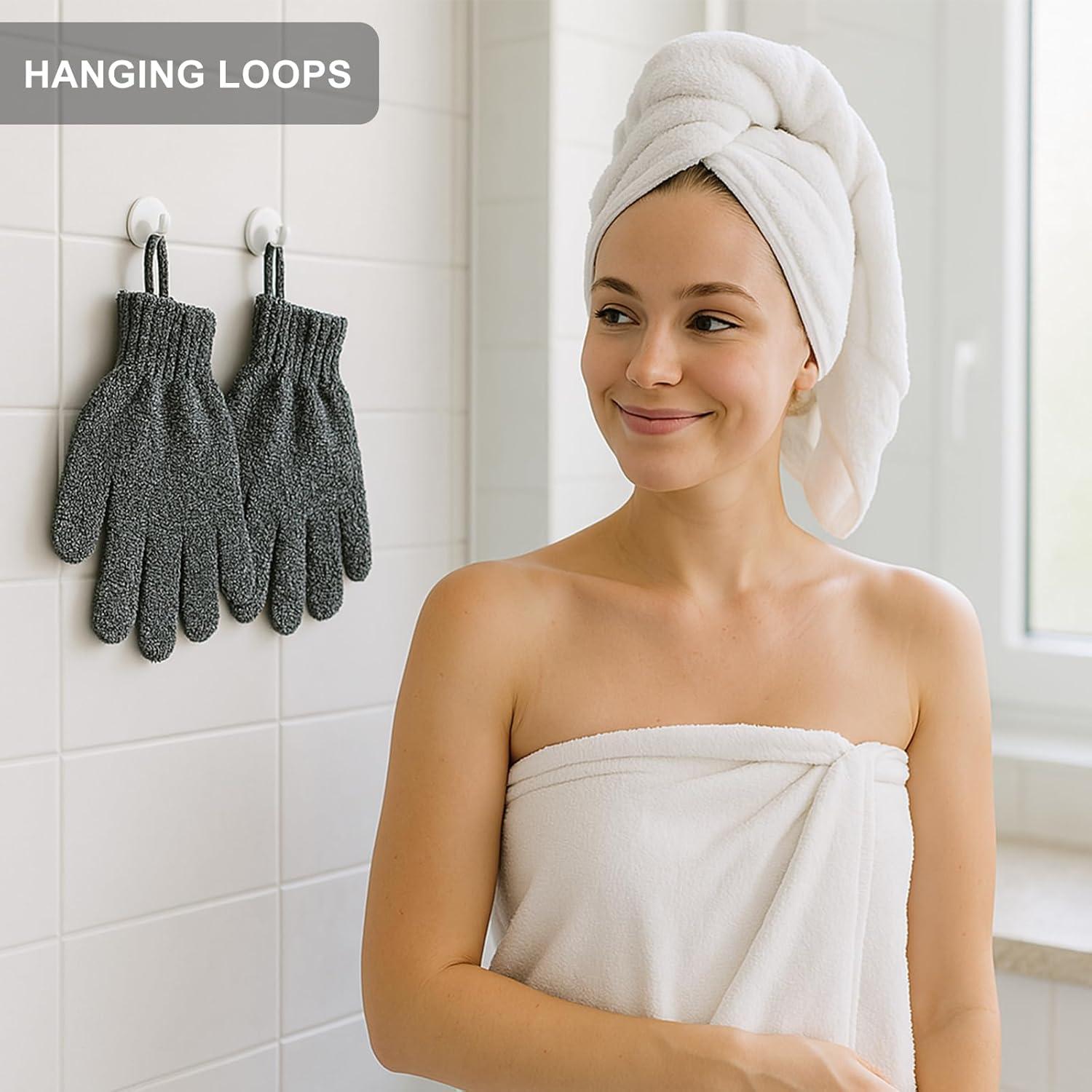 Guantes Exfoliantes MEIYANTE de Carbón de Bambú - 1 Par