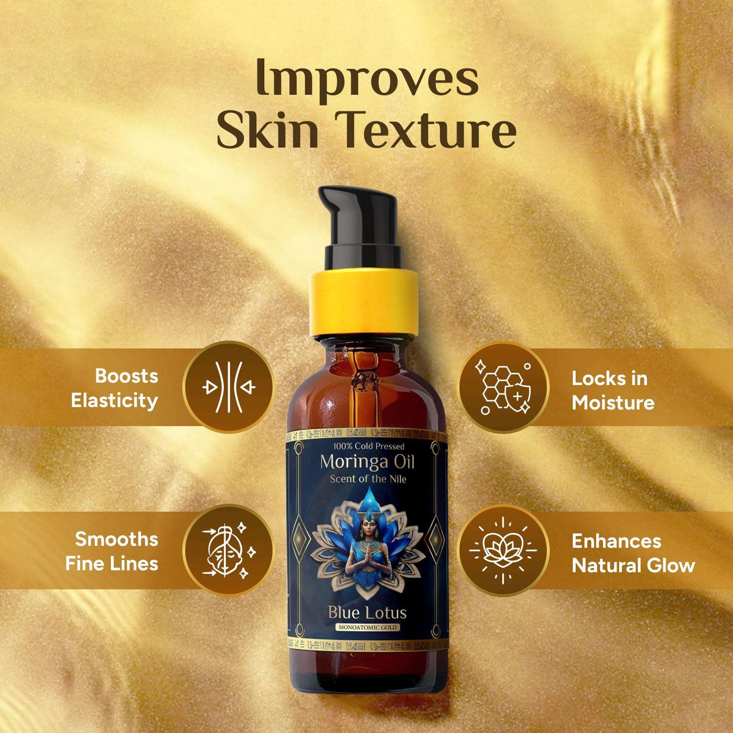 Aceite de Moringa Orgánico Puro 59.15ml - Hidratante Antienvejecimiento