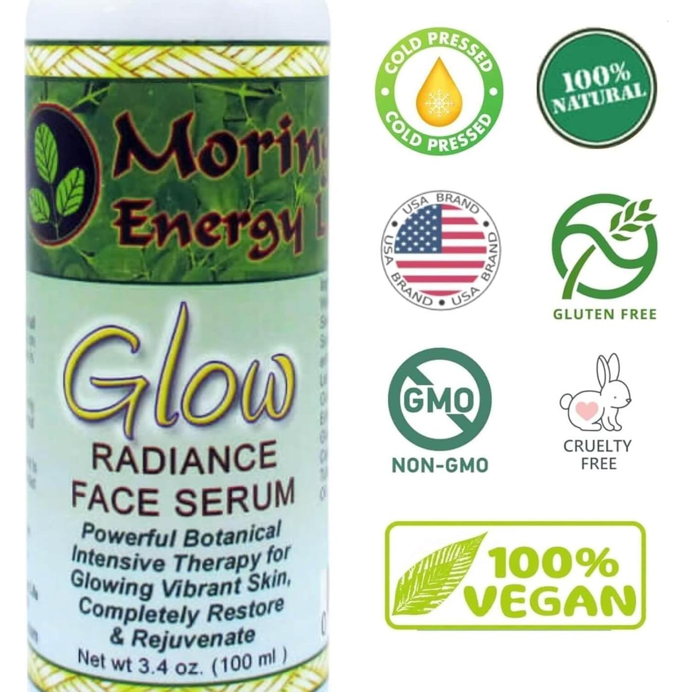 Suero Facial Radiance Glow Moringa Energy Life 100 ml - Hidratante Antienvejecimiento