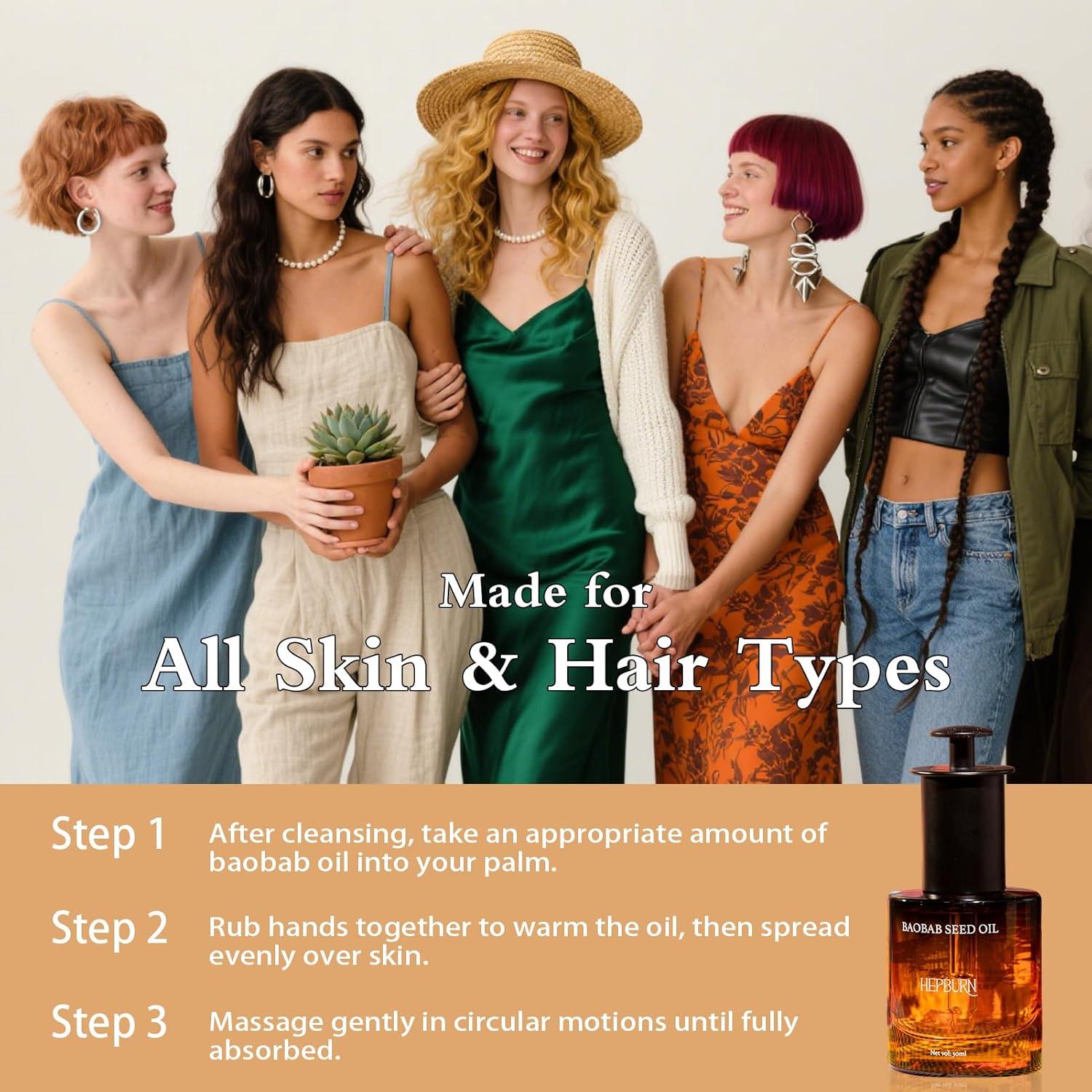 Aceite de Semilla de Baobab Hepburn Orgánico 30ml - Hidratante Natural