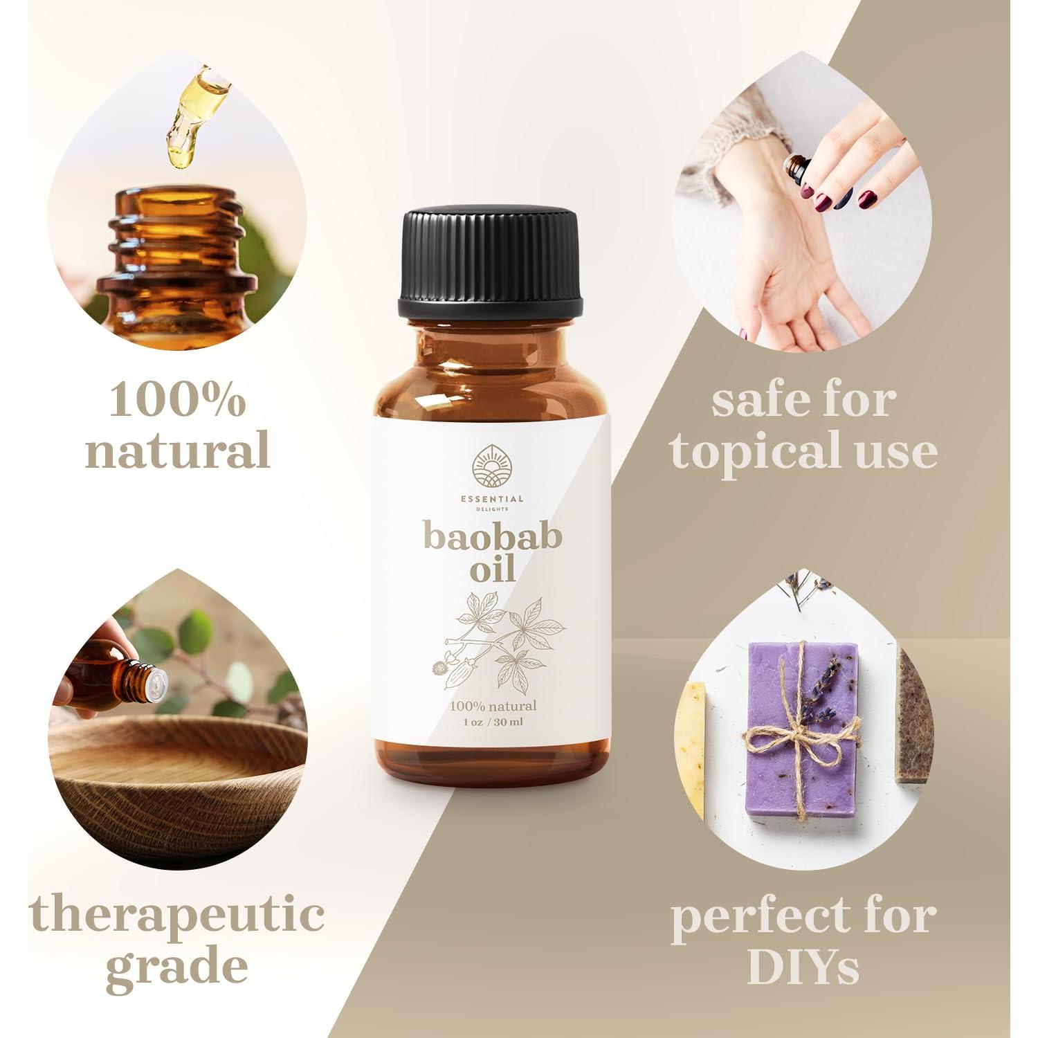 Aceite de Baobab 29.57 ml - Delicias Esenciales Vegano