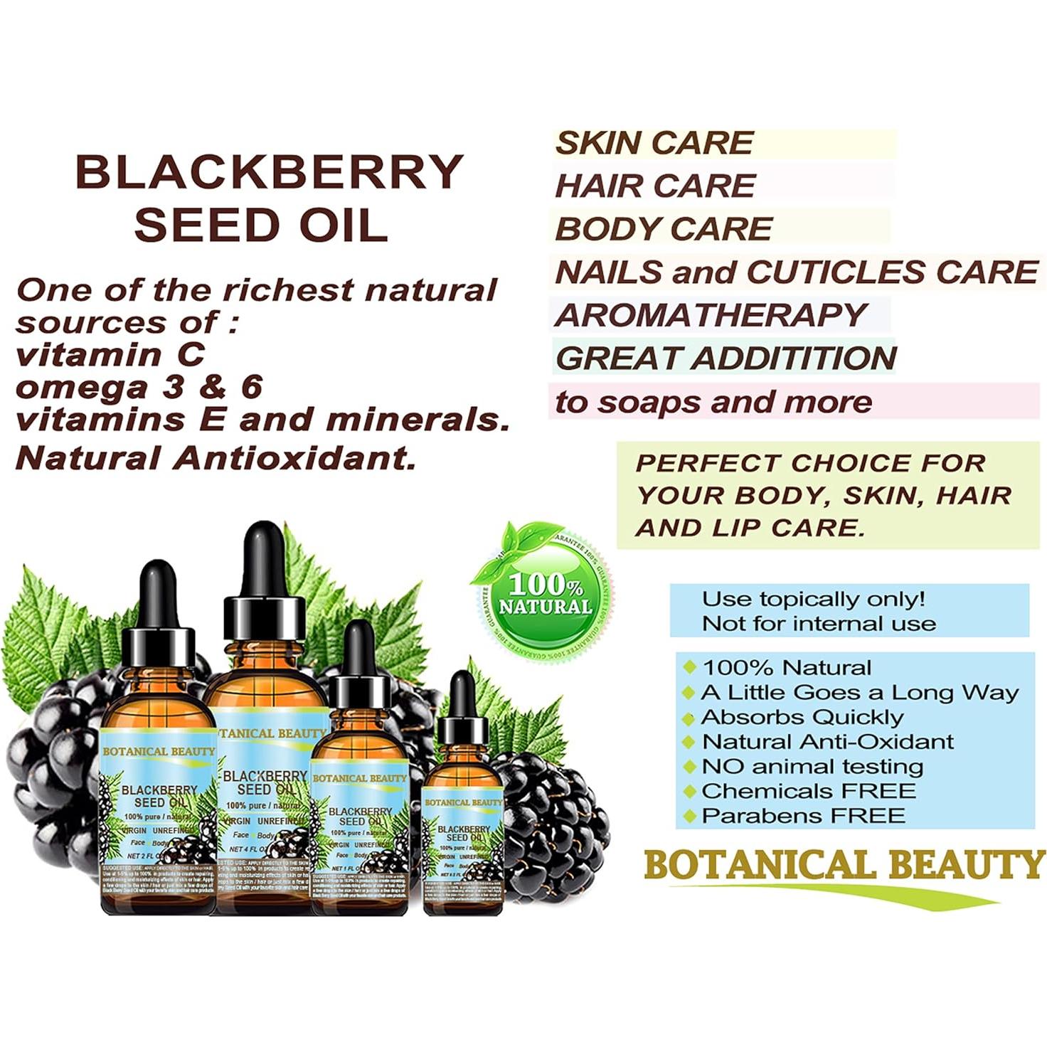 Aceite de Semilla de Mora 100% Puro Botanical Beauty 118 ml