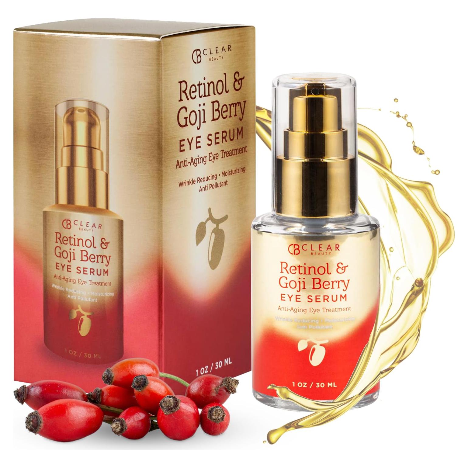 Suero Contorno de Ojos Clear Beauty con Retinol y Baya de Goji