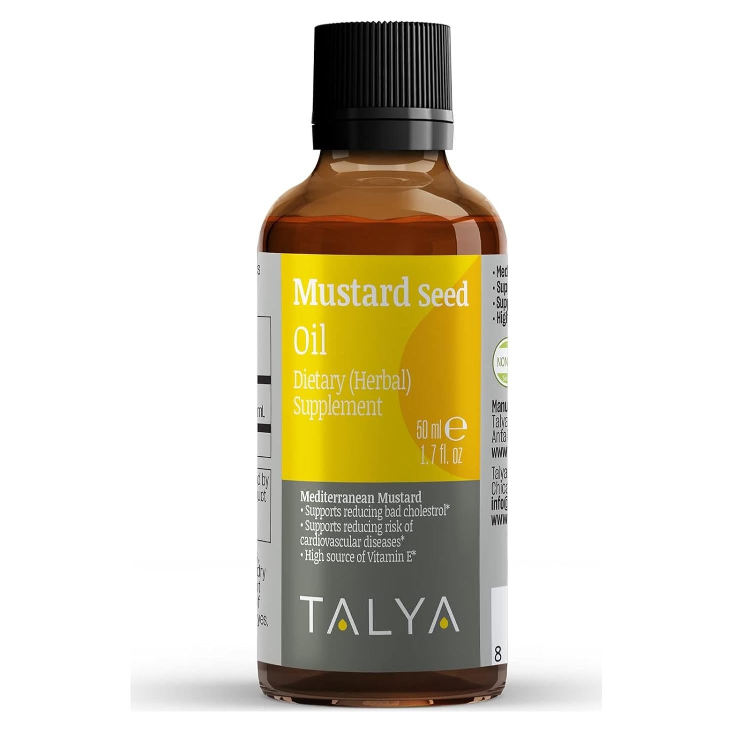 Aceite de Mostaza Puro Talya 50ml Prensado en Frío Natural