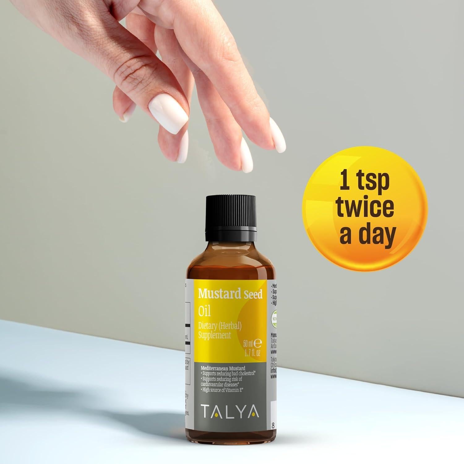 Aceite de Mostaza Puro Talya 50ml Prensado en Frío Natural