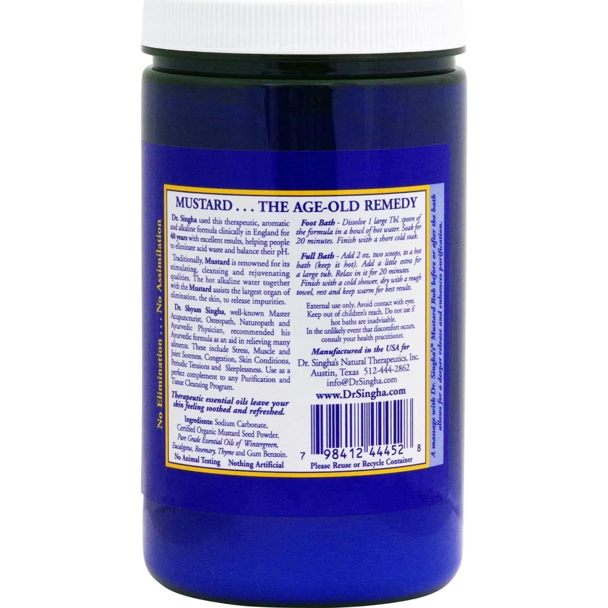 Baño de Mostaza Dr. Singha 793.79 g - Sales Terapéuticas