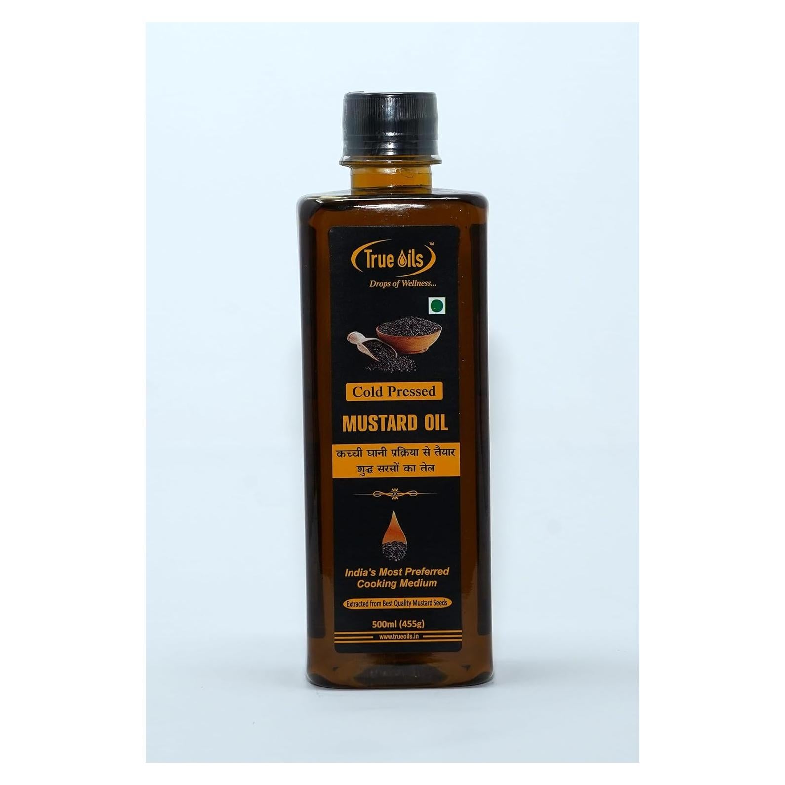 Aceite de Mostaza Prensado en Frío True Oils 500ml - Crecimiento Cabello