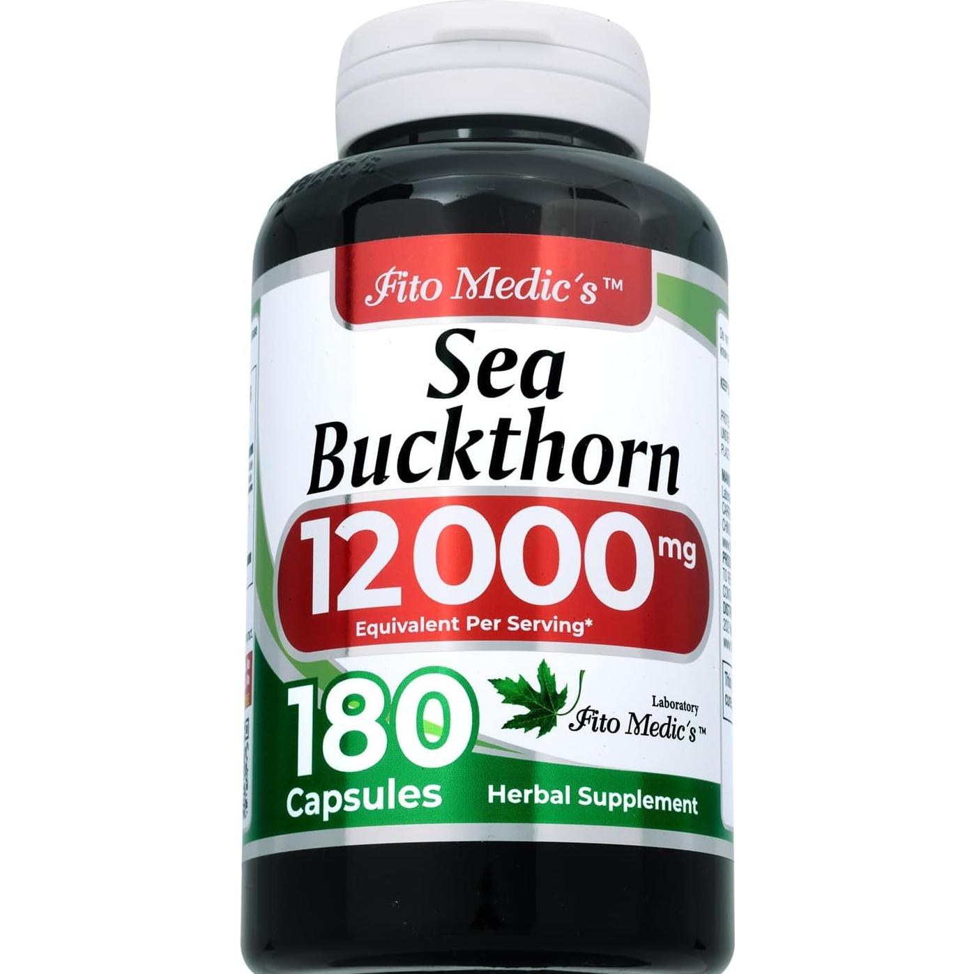 Suplemento Espino Marino FITO MEDIC'S 180 Cápsulas 12000 mg Omega 7