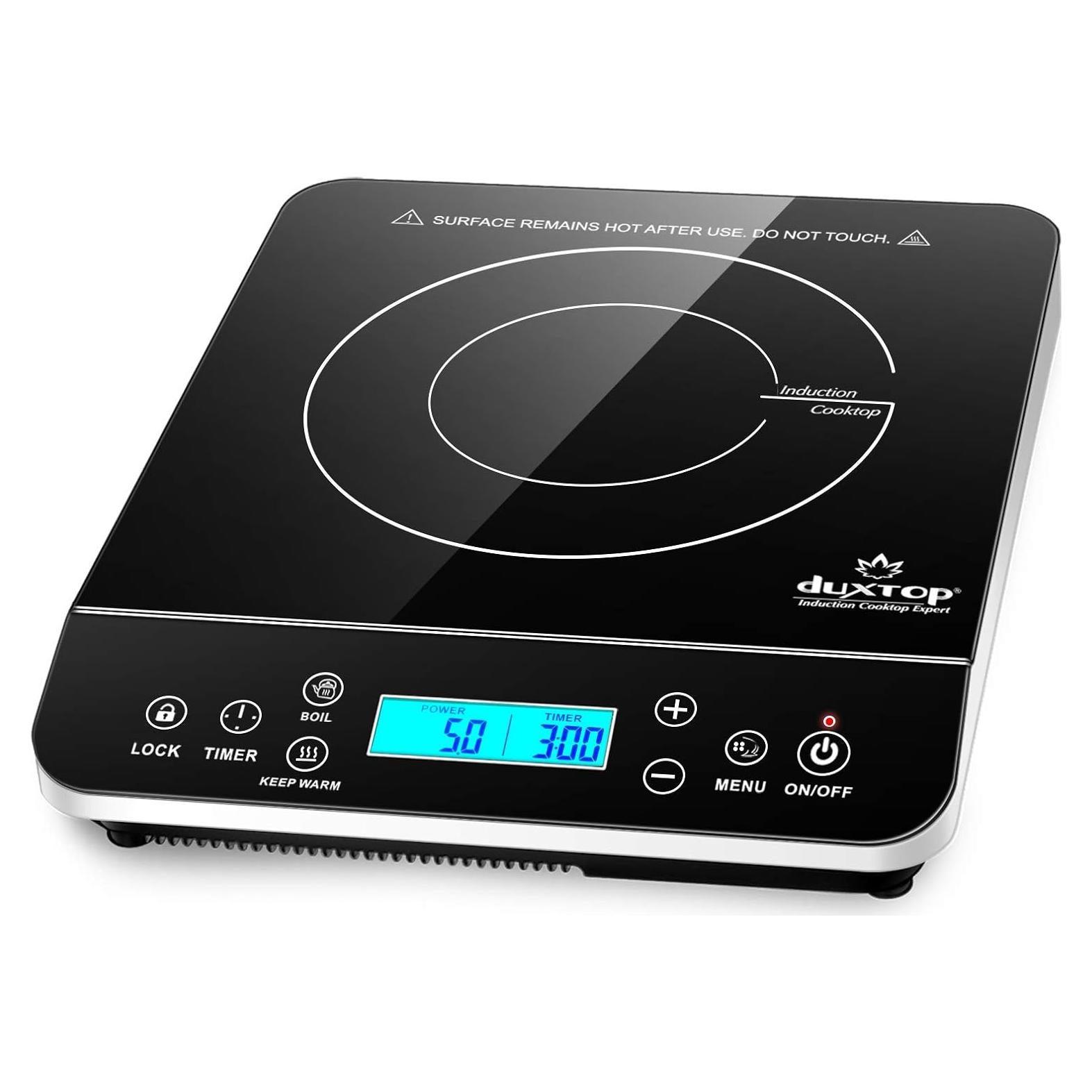 Cocina de Inducción Duxtop 1800W Portátil LCD Plata