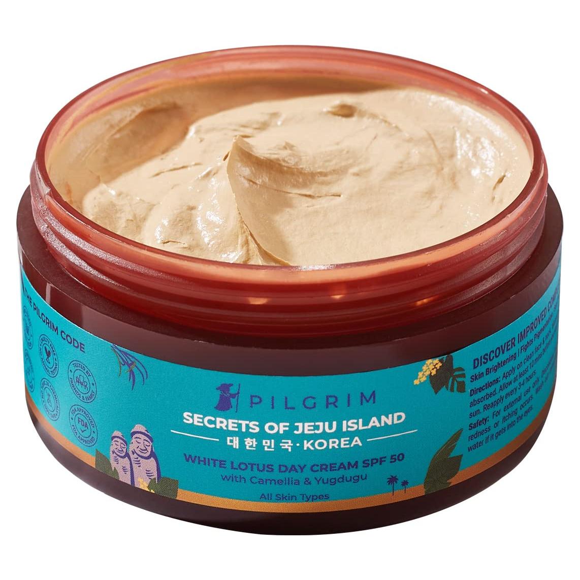 Crema de Día Pilgrim Loto Blanco SPF 50 - 100 g