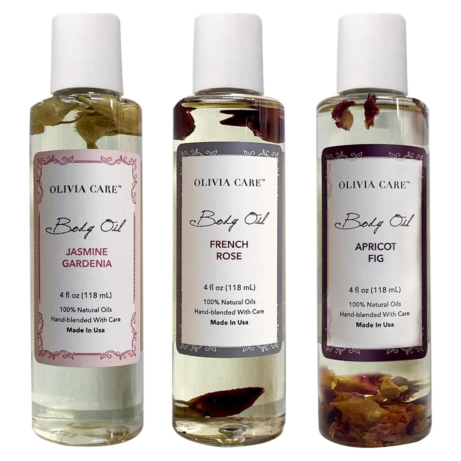 Aceites Corporales Olivia Care 3 Pack - Higo, Rosa, Jazmín