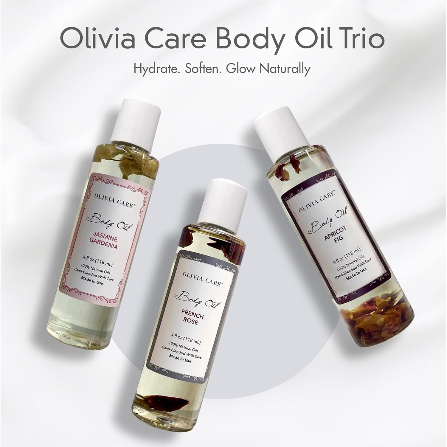 Aceites Corporales Olivia Care 3 Pack - Higo, Rosa, Jazmín