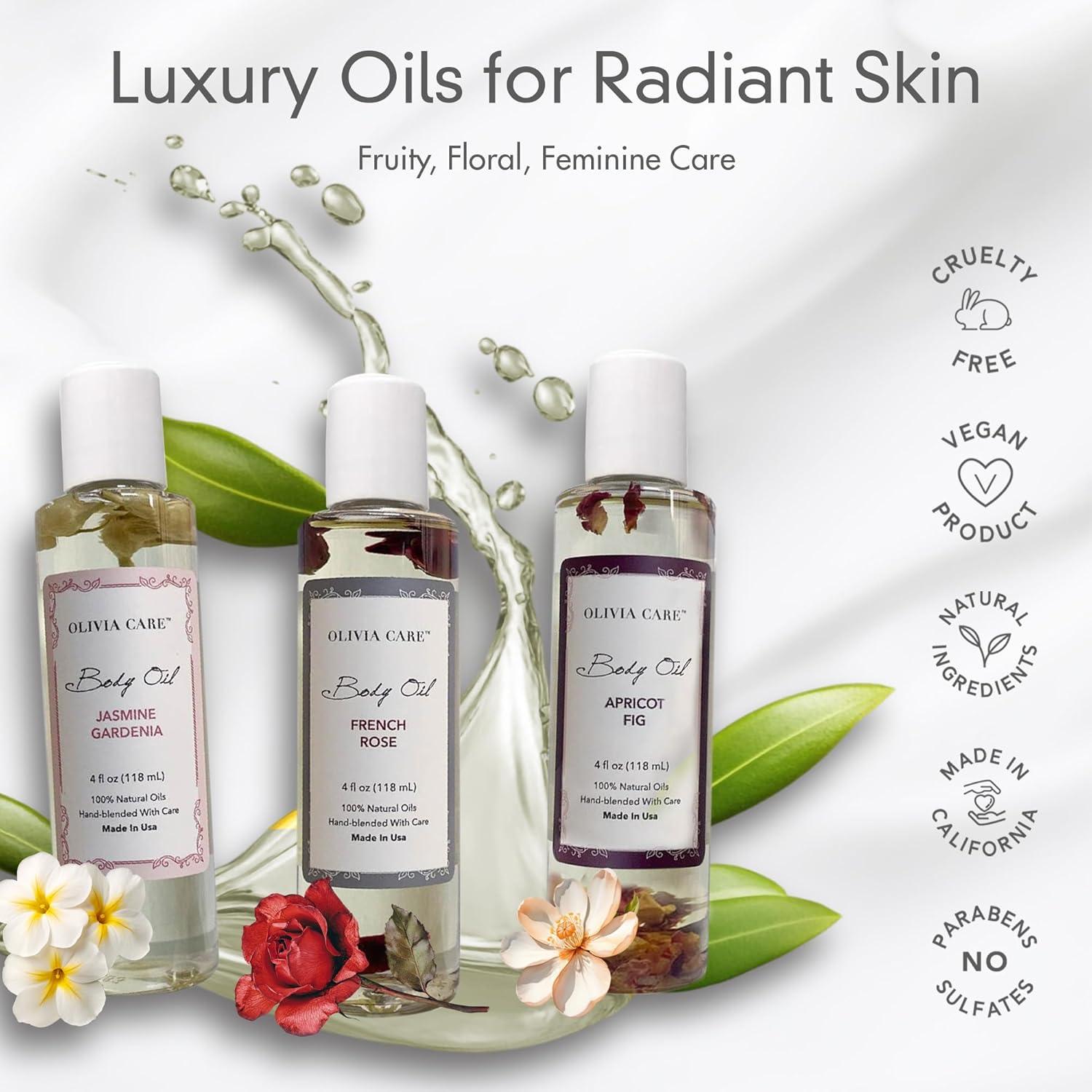 Aceites Corporales Olivia Care 3 Pack - Higo, Rosa, Jazmín