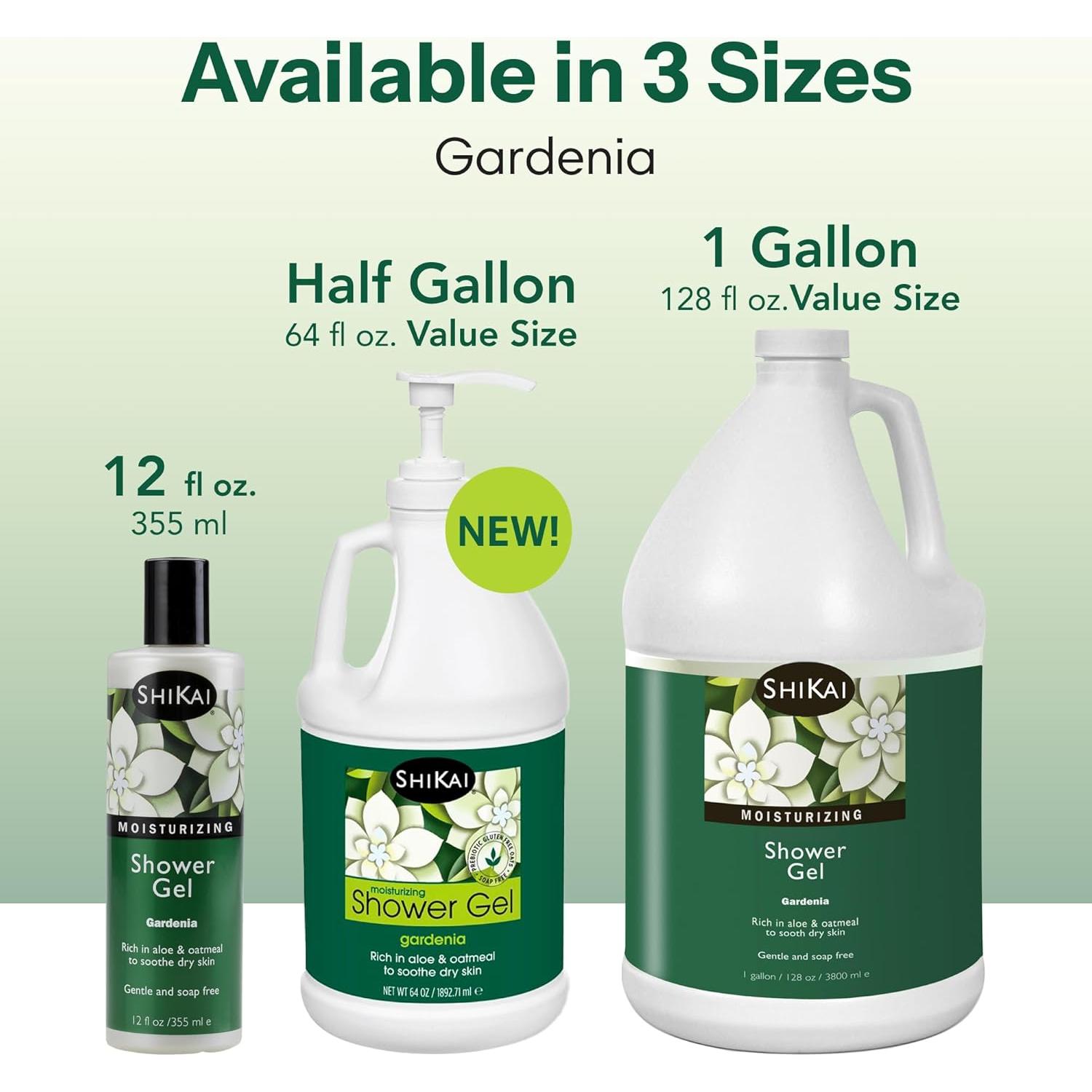 Gel de Ducha Hidratante ShiKai Gardenia 340g Paquete de 2