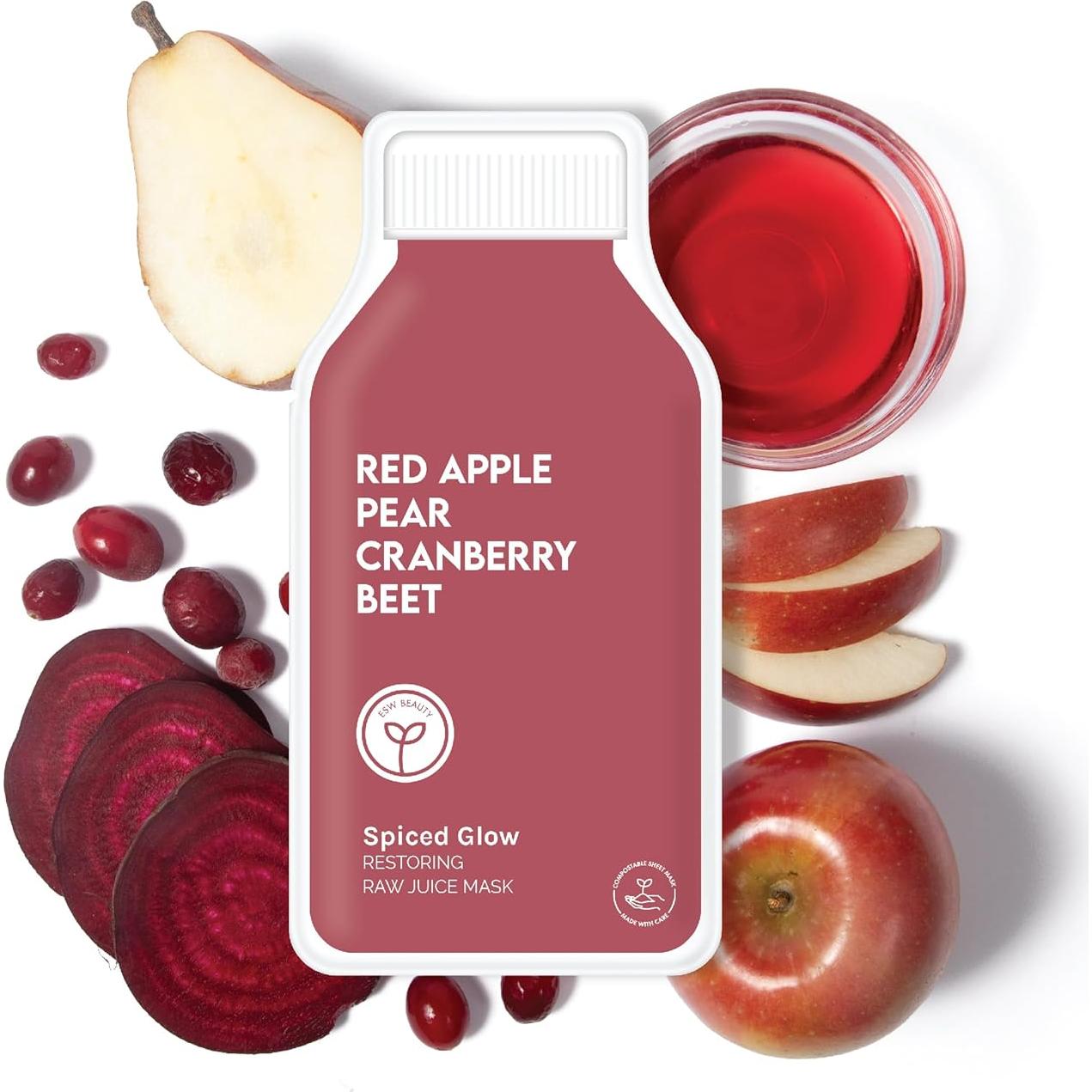 Máscara Facial Restauradora ESW Belleza - 6 Pack Manzana, Pera y Arándano