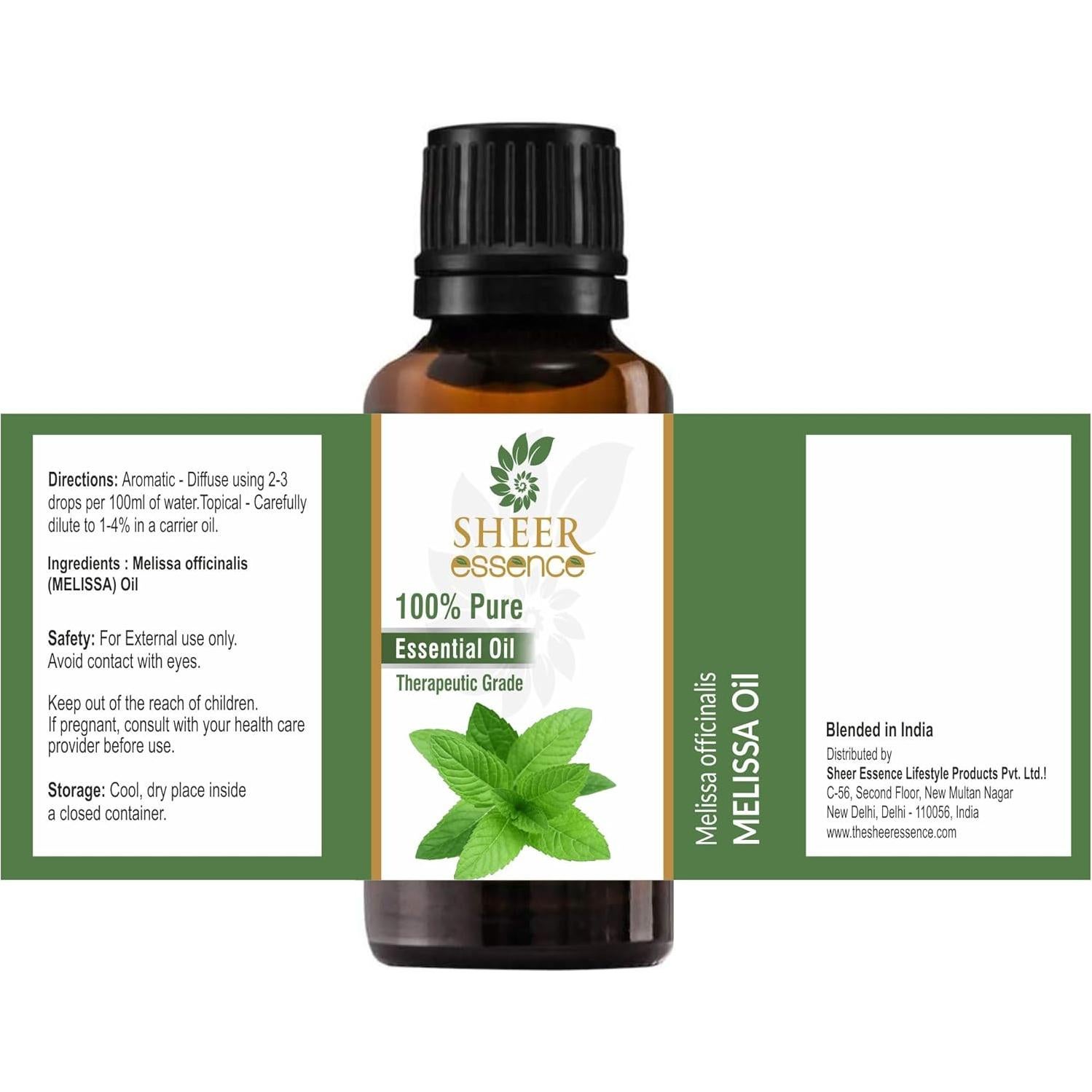 Aceite Esencial de Melissa 15 ML 100% Puro - Sheer Essence