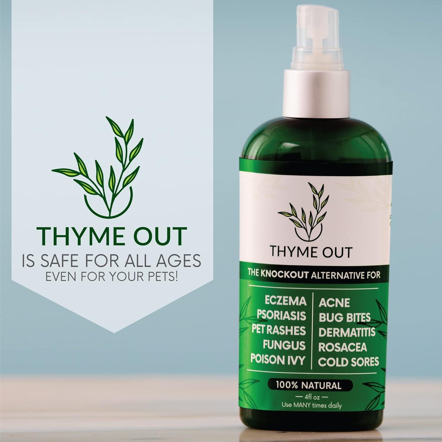 Spray Antipicazón Thyme Out 118ml - Alivio Eczema y Psoriasis