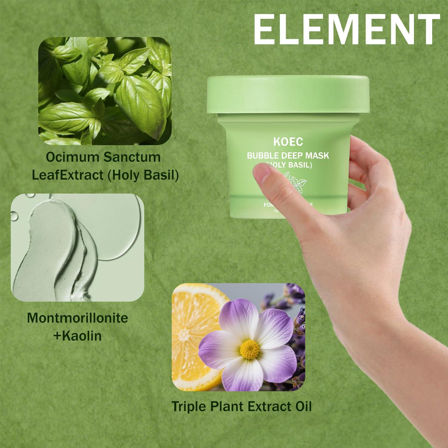 Mascarilla Facial Espumosa Albahaca Sagrada 90g - XUHUIT