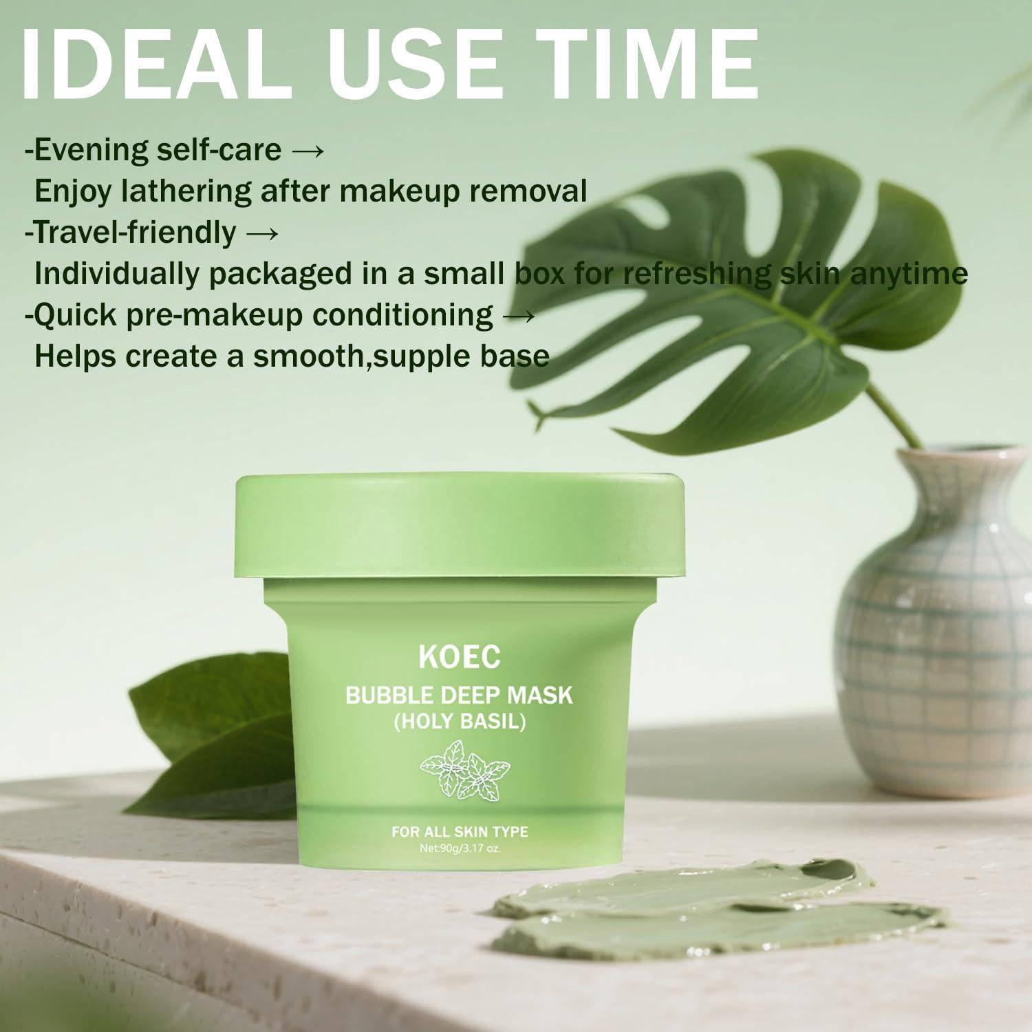 Mascarilla Facial Espumosa Albahaca Sagrada 90g - XUHUIT