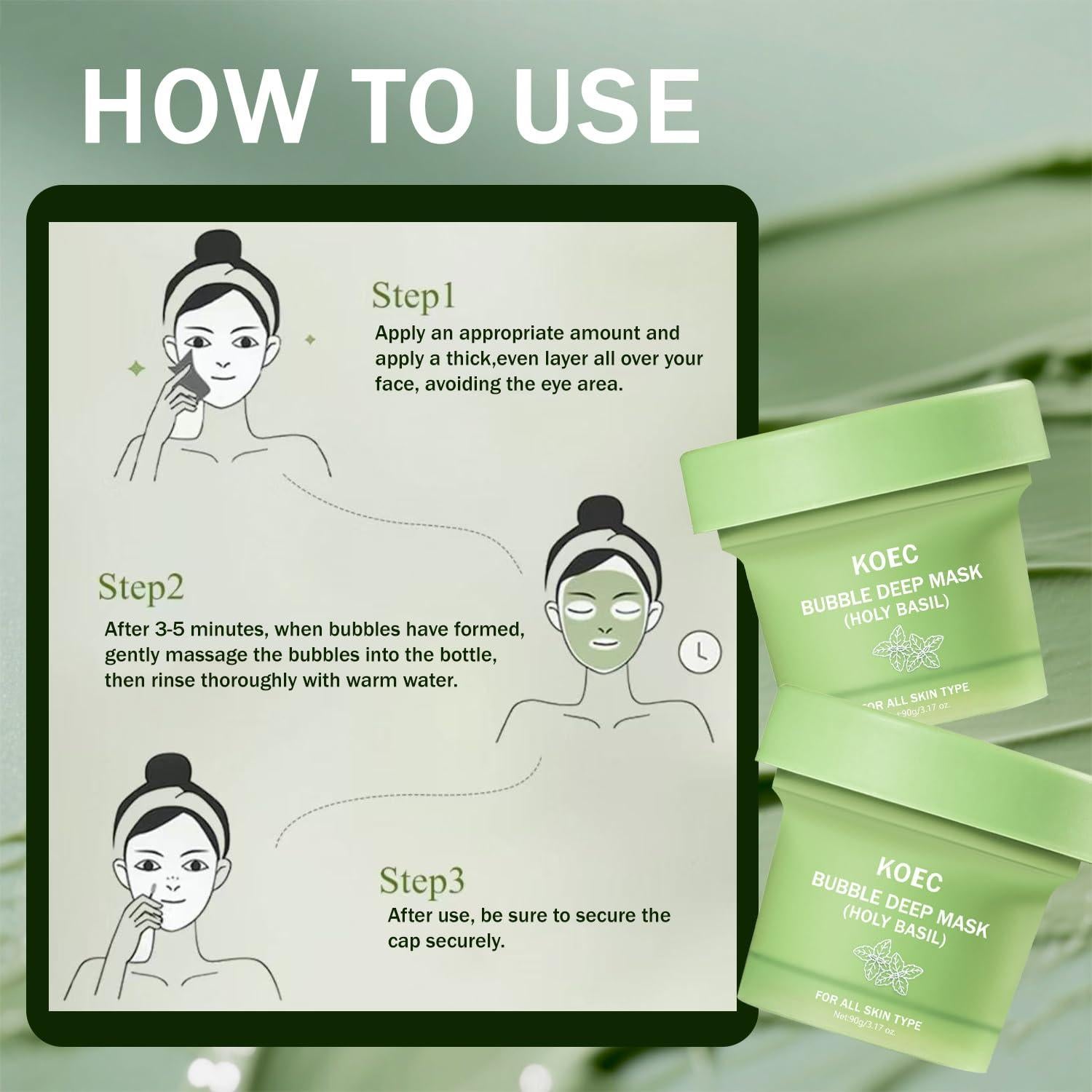 Mascarilla Facial Espumosa Albahaca Sagrada 90g - XUHUIT