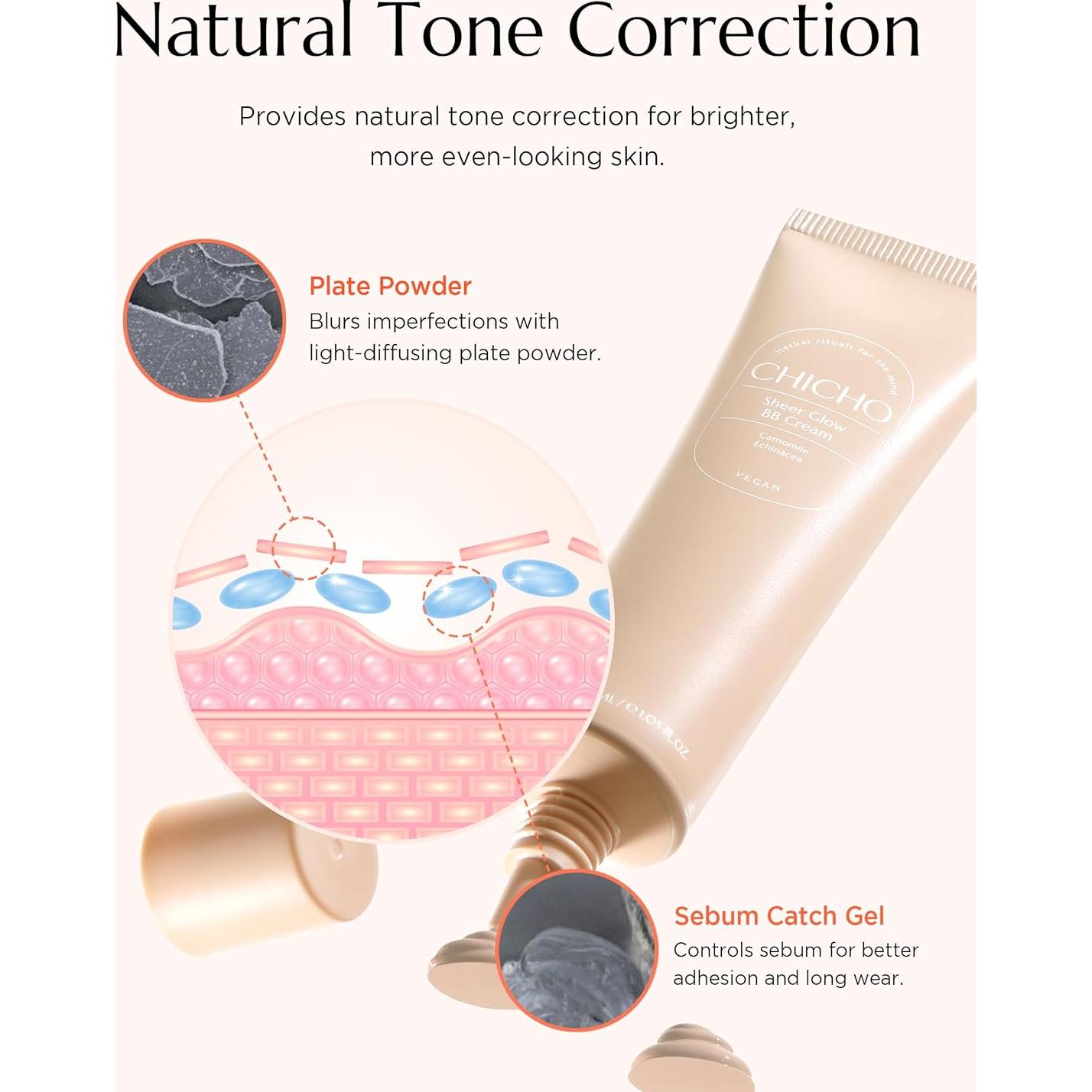 Crema BB Brillo Sheer CHICHO 30 ml - Base Herbal Piel Sensible