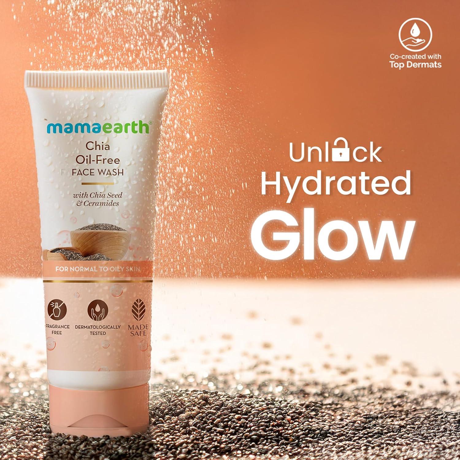 Limpiador Facial Sin Aceite Mamaearth 100 ml - Piel Normal a Grasa