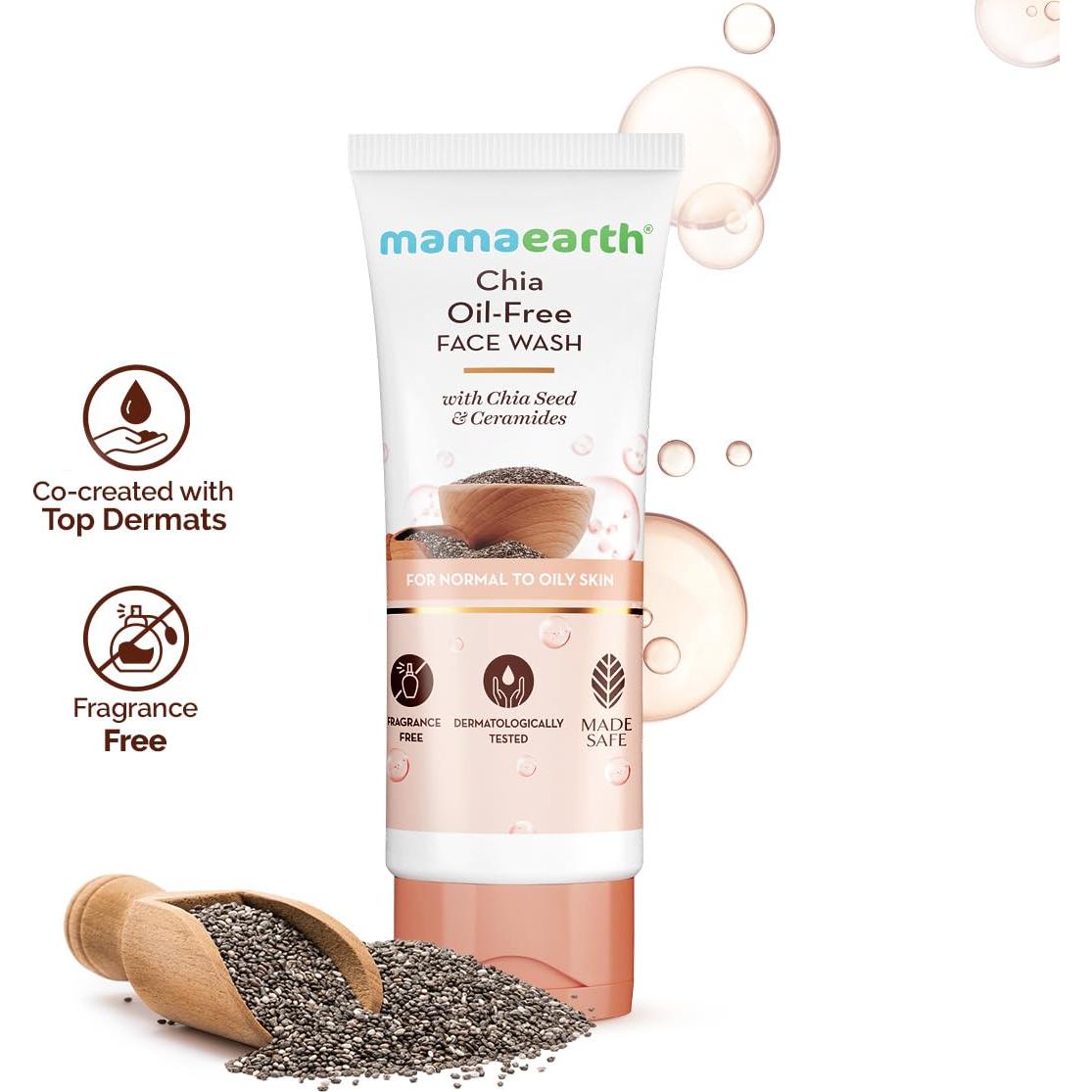 Limpiador Facial Sin Aceite Mamaearth 100 ml - Piel Normal a Grasa